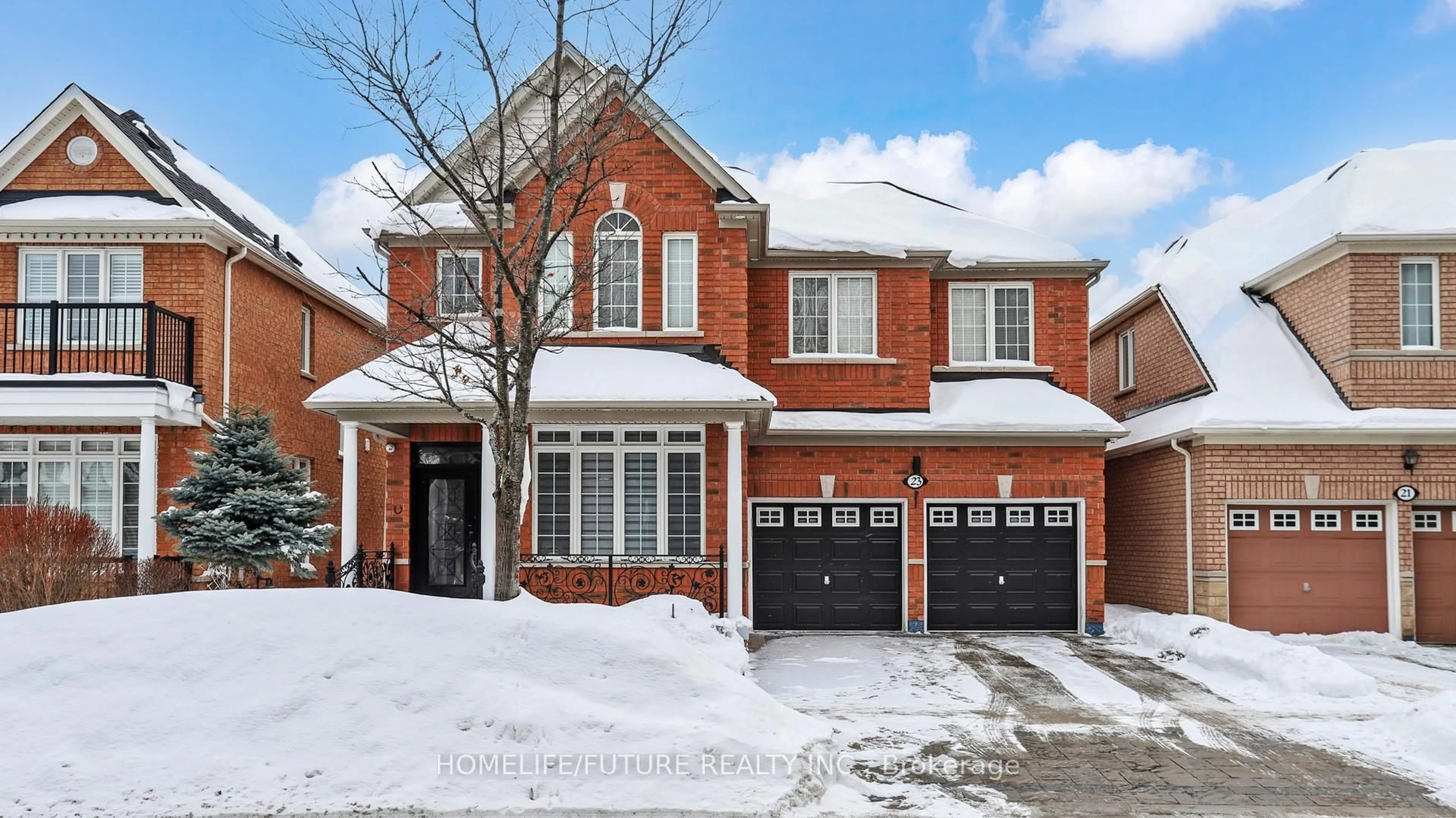 Home with brick exterior material, street for 23 Oakborough Dr, Markham Ontario L6B 0H3