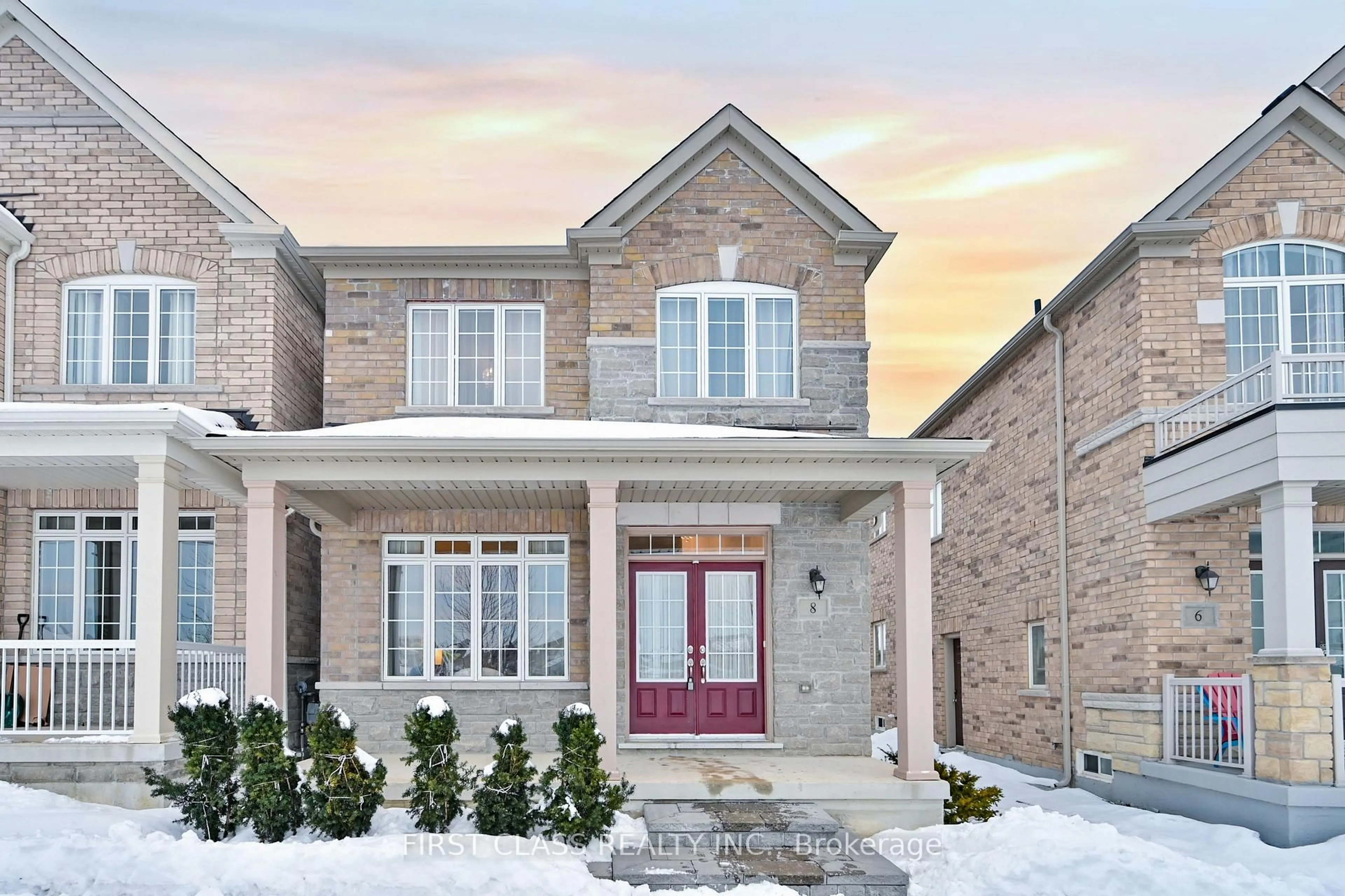 Home with brick exterior material, street for 8 Elphee Lane, Markham Ontario L6B 0Z5