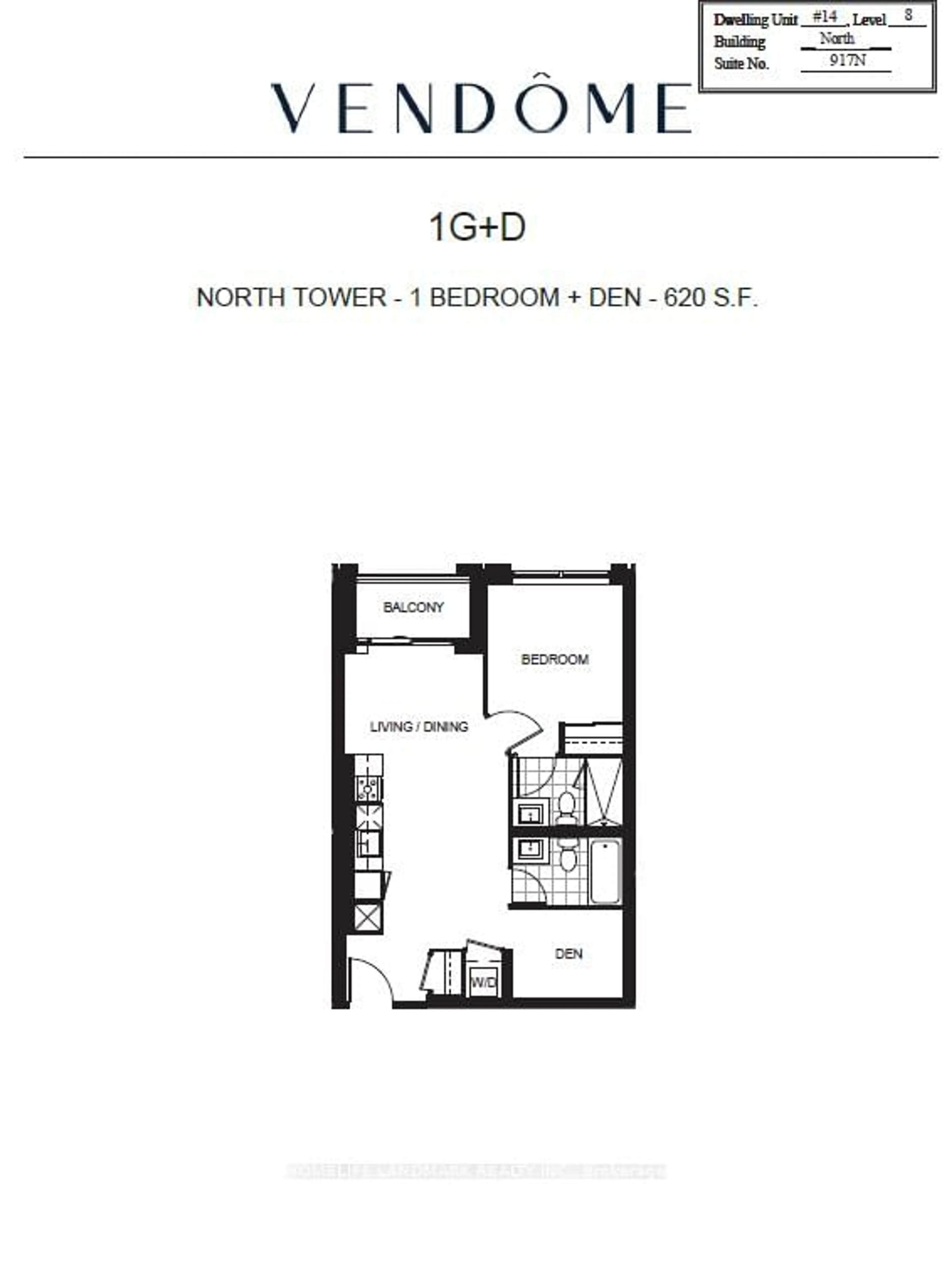 Floor plan for 9 Clegg Rd #917, Markham Ontario L6G 0H3