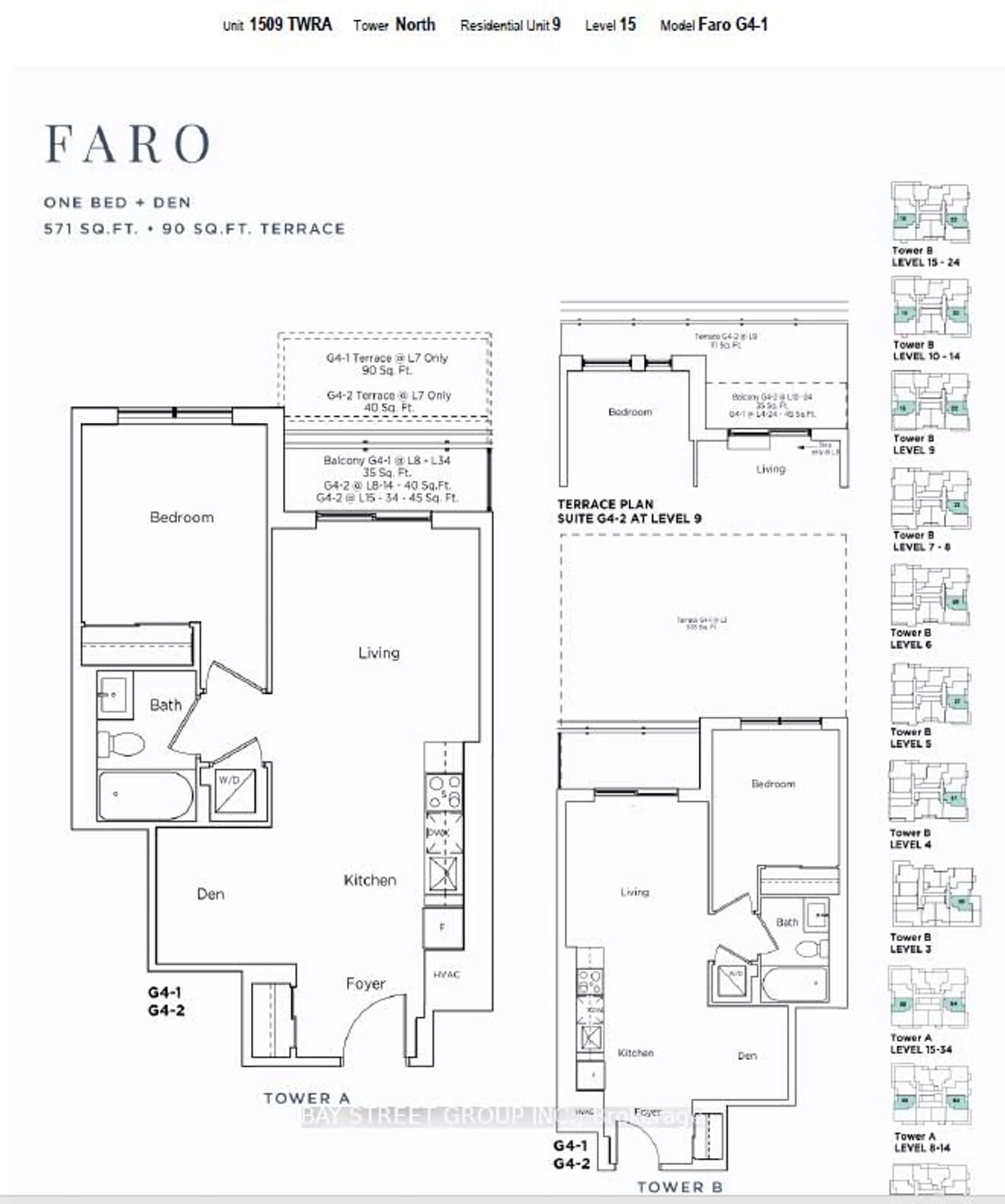 Floor plan for 2851 Highway 7 Rd #1509, Vaughan Ontario L4K 1W2