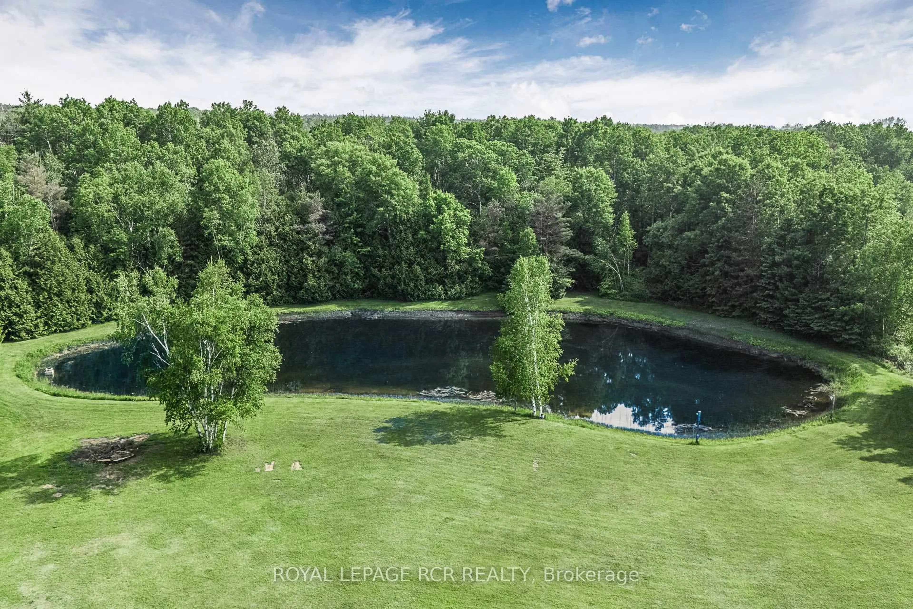 A pic from outside/outdoor area/front of a property/back of a property/a pic from drone, water/lake/river/ocean view for 443 Feasby Rd, Uxbridge Ontario L9P 1R1