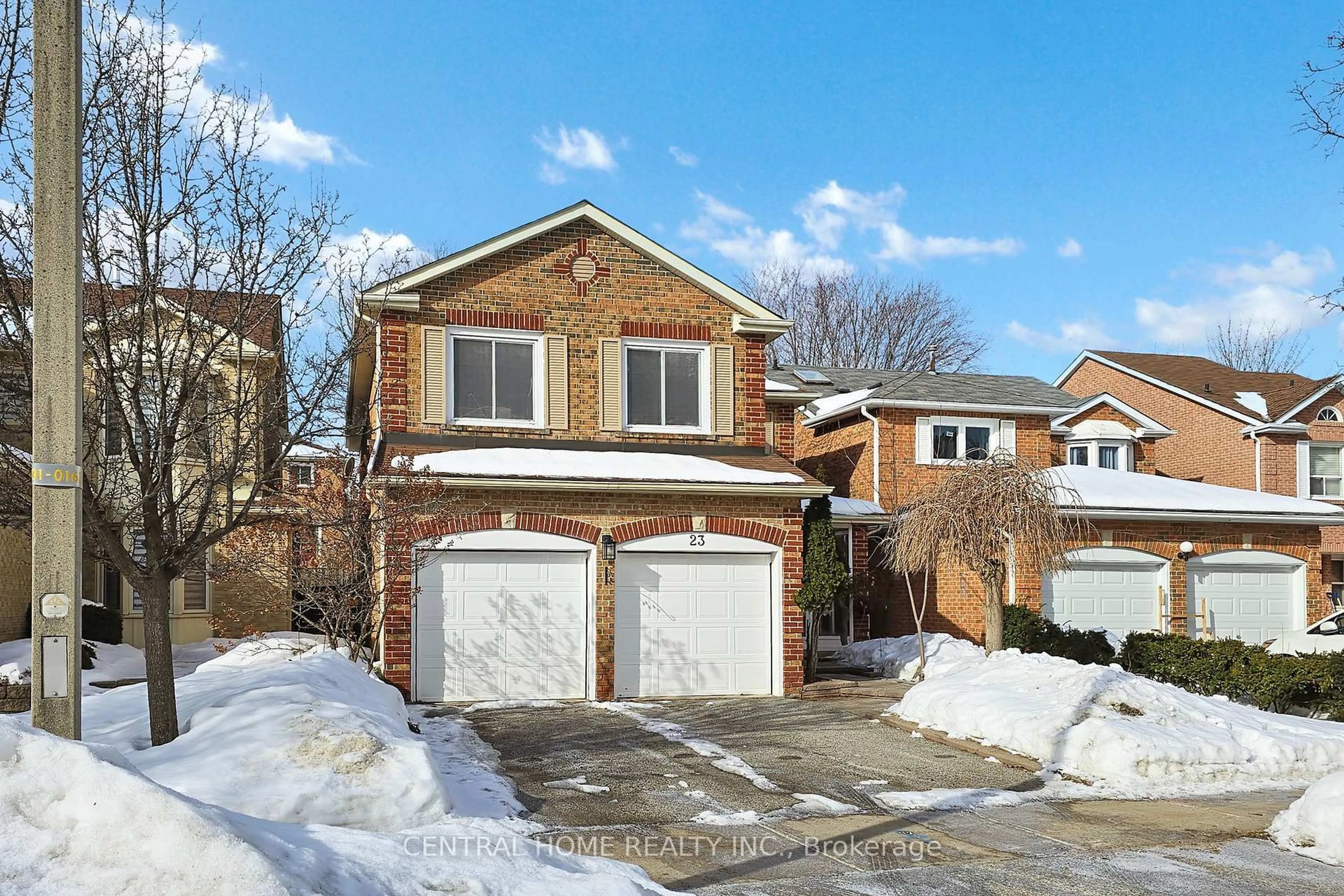 Home with brick exterior material, street for 23 Heatherton Way, Vaughan Ontario L4J 3E6