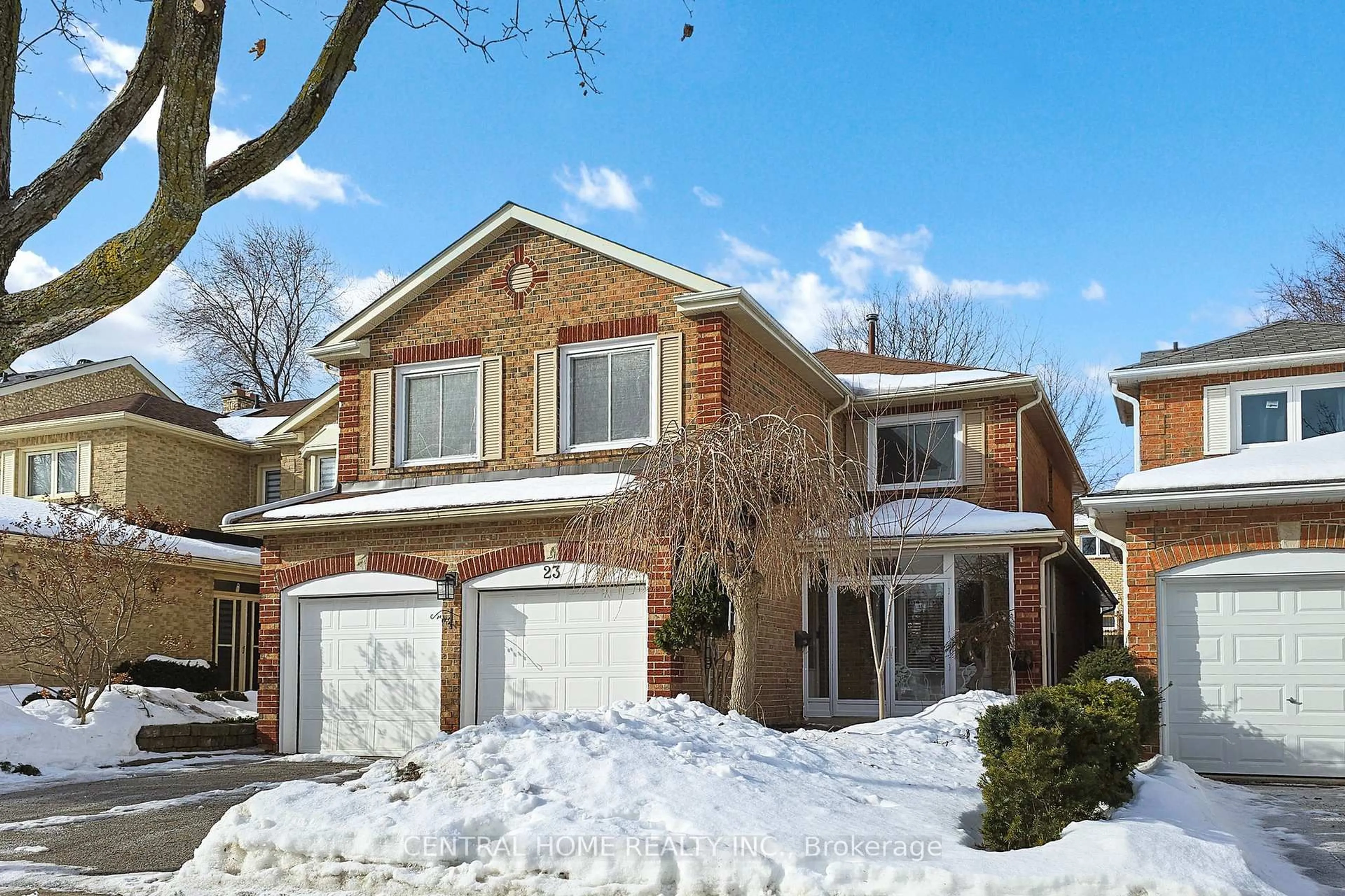 Home with brick exterior material, street for 23 Heatherton Way, Vaughan Ontario L4J 3E6