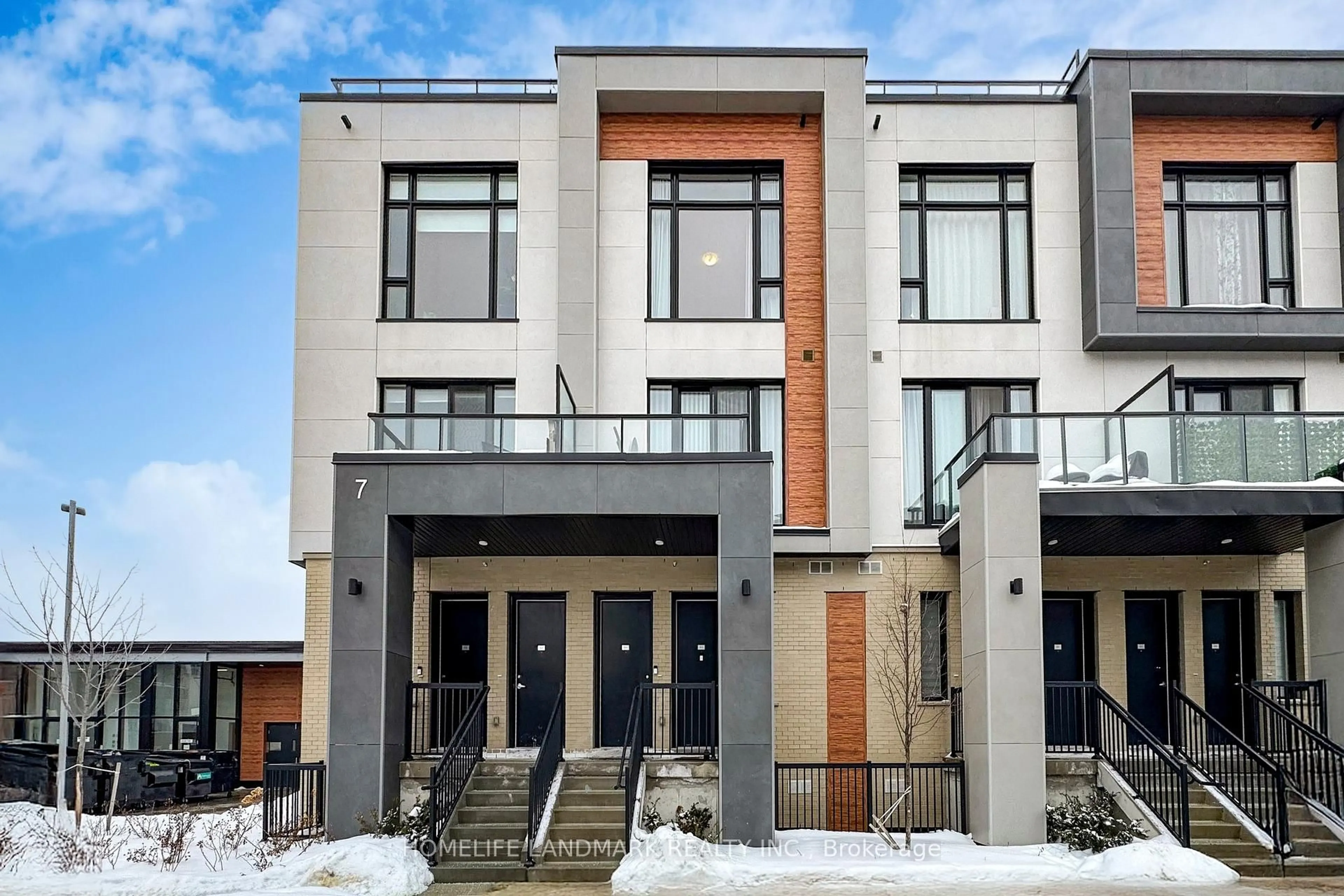 Home with brick exterior material, street for 7 Steckley House Lane #614, Richmond Hill Ontario L4S 0N2