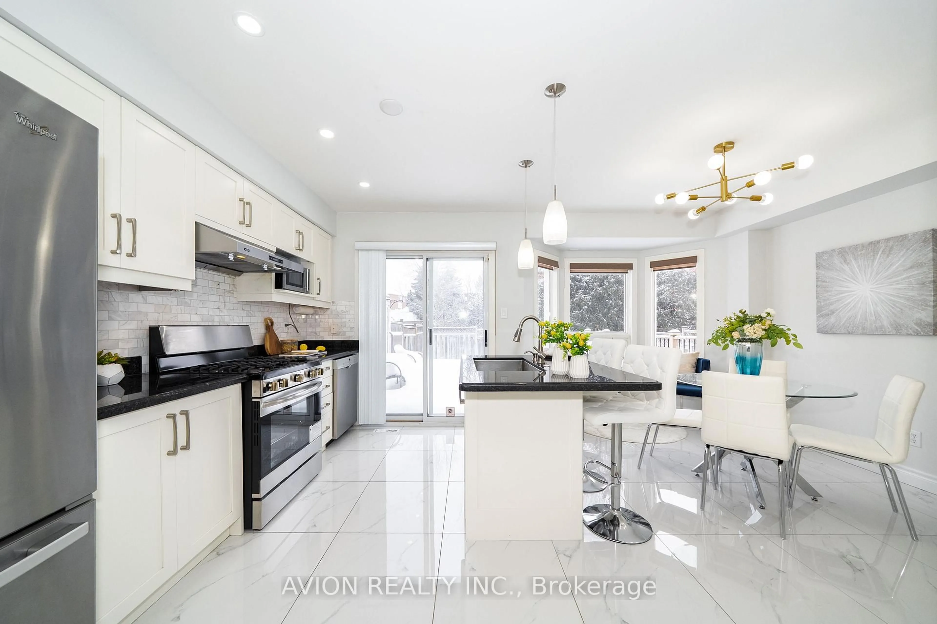 Contemporary kitchen, ceramic/tile floor for 27 Indigo St, Richmond Hill Ontario L4S 1W1