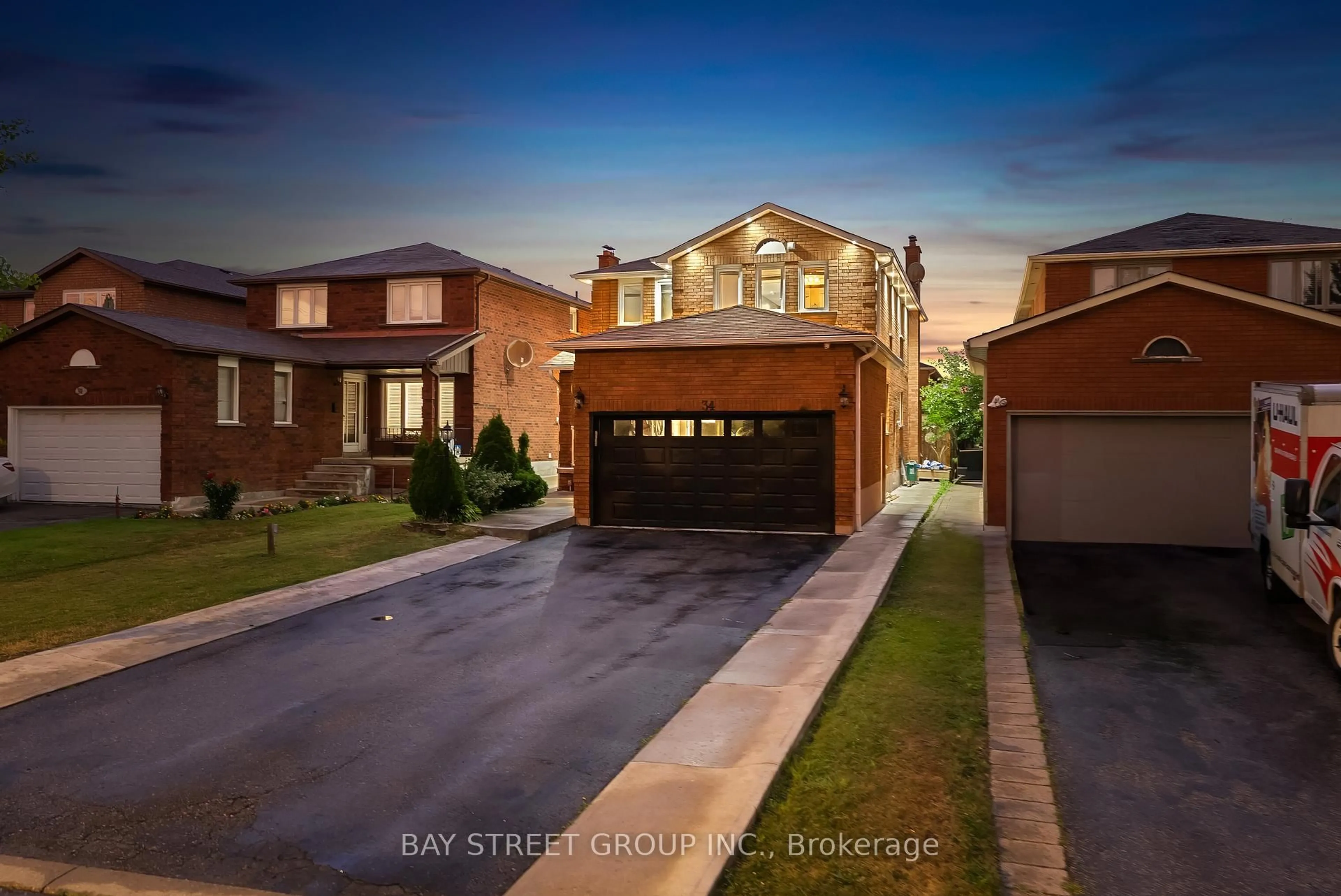 Home with brick exterior material, street for 34 Lamp Cres, Vaughan Ontario L4L 6J9