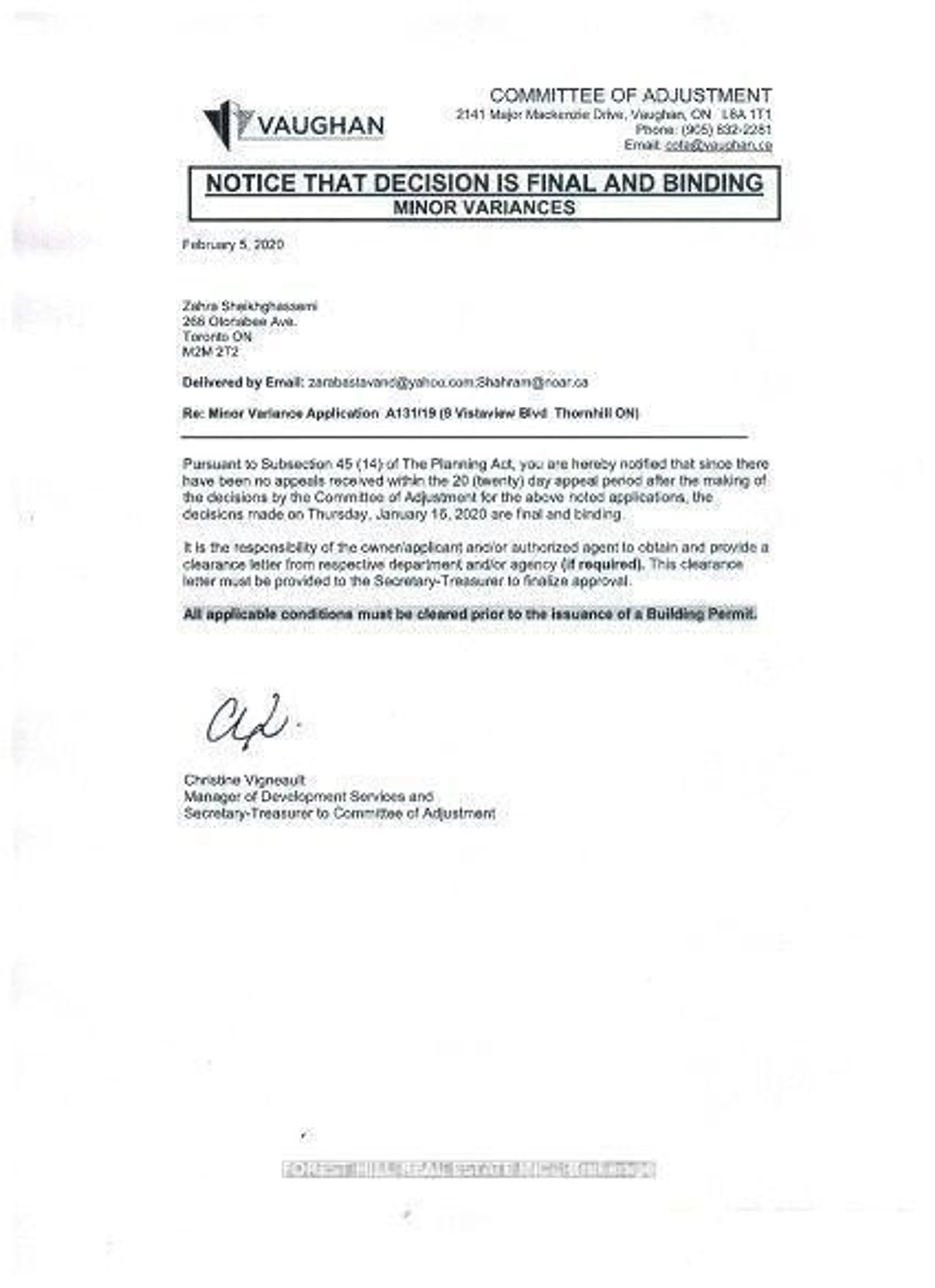 Unknown for 9 Vistaview Blvd, Vaughan Ontario L4J 2A5