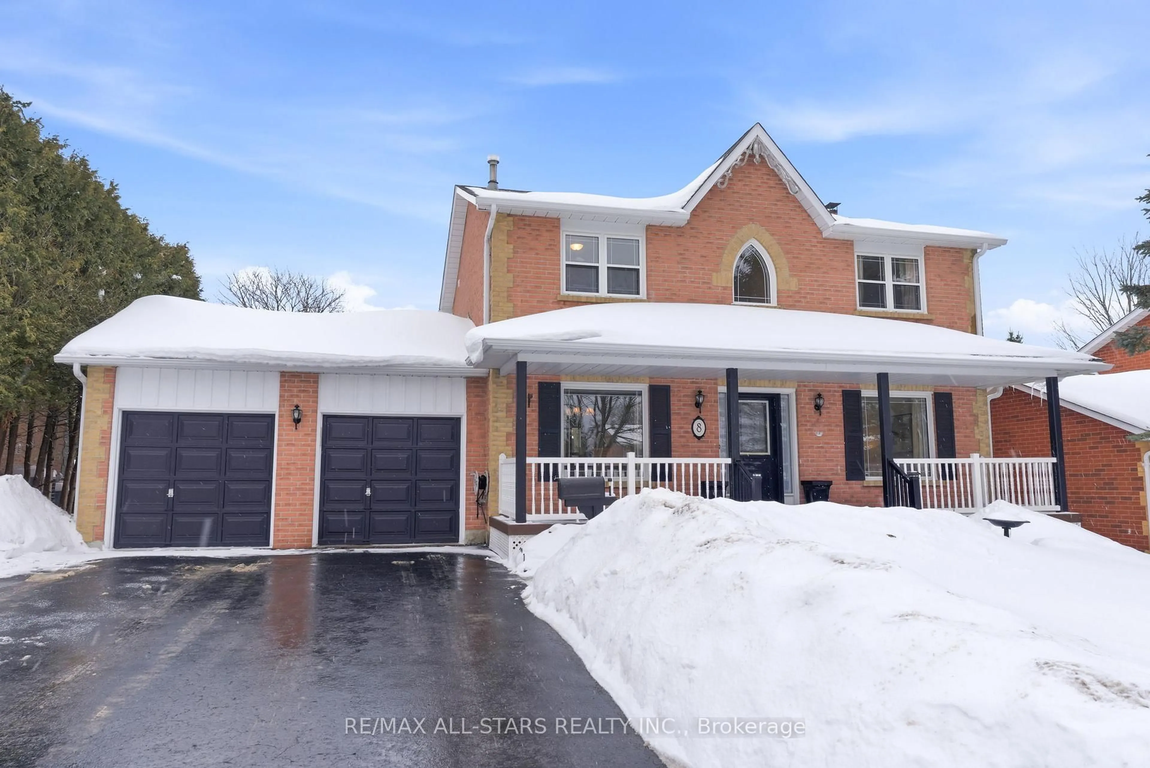 Home with brick exterior material, street for 8 Colonel Sharpe Cres, Uxbridge Ontario L9P 1T6