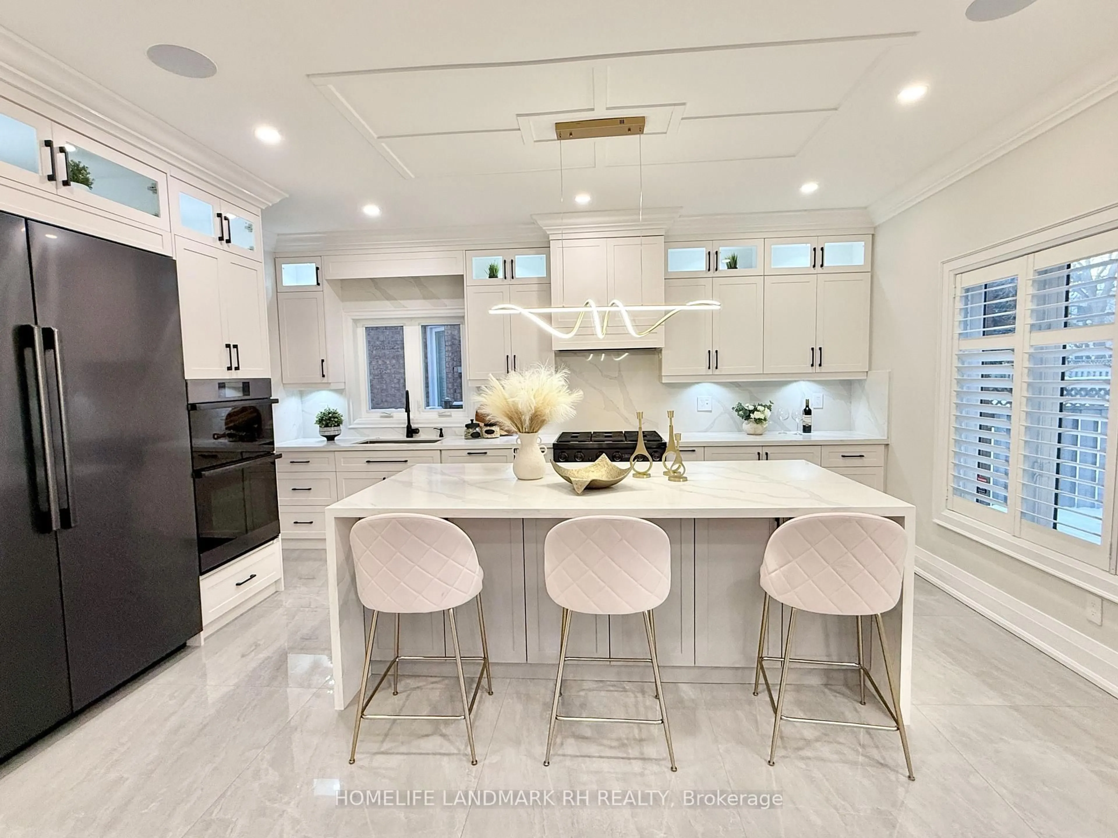 Contemporary kitchen, ceramic/tile floor for 129 Golden Tulip Cres, Markham Ontario L6C 1W5