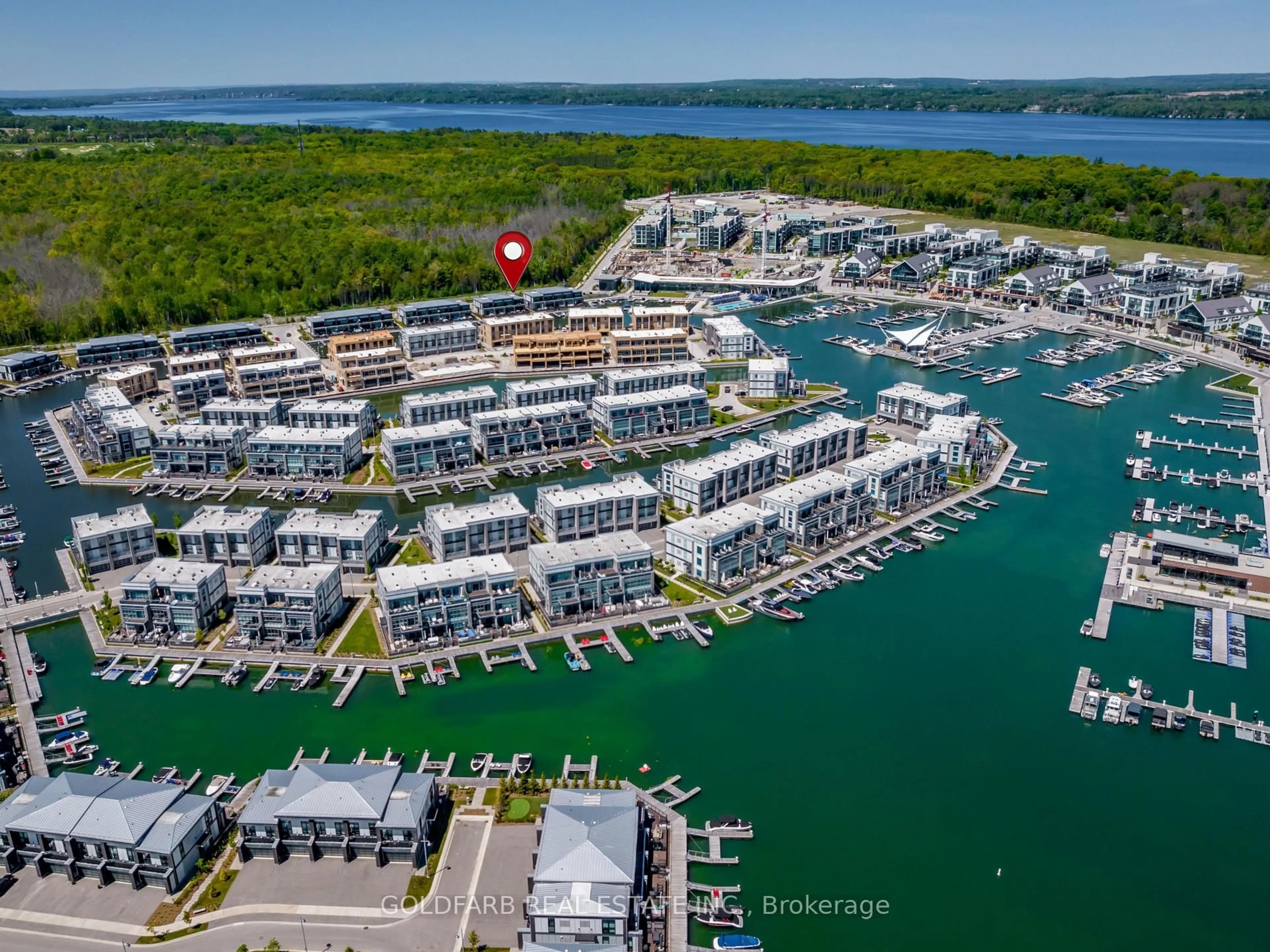 A pic from outside/outdoor area/front of a property/back of a property/a pic from drone, water/lake/river/ocean view for 3785 Riva Ave, Innisfil Ontario L9S 0L5