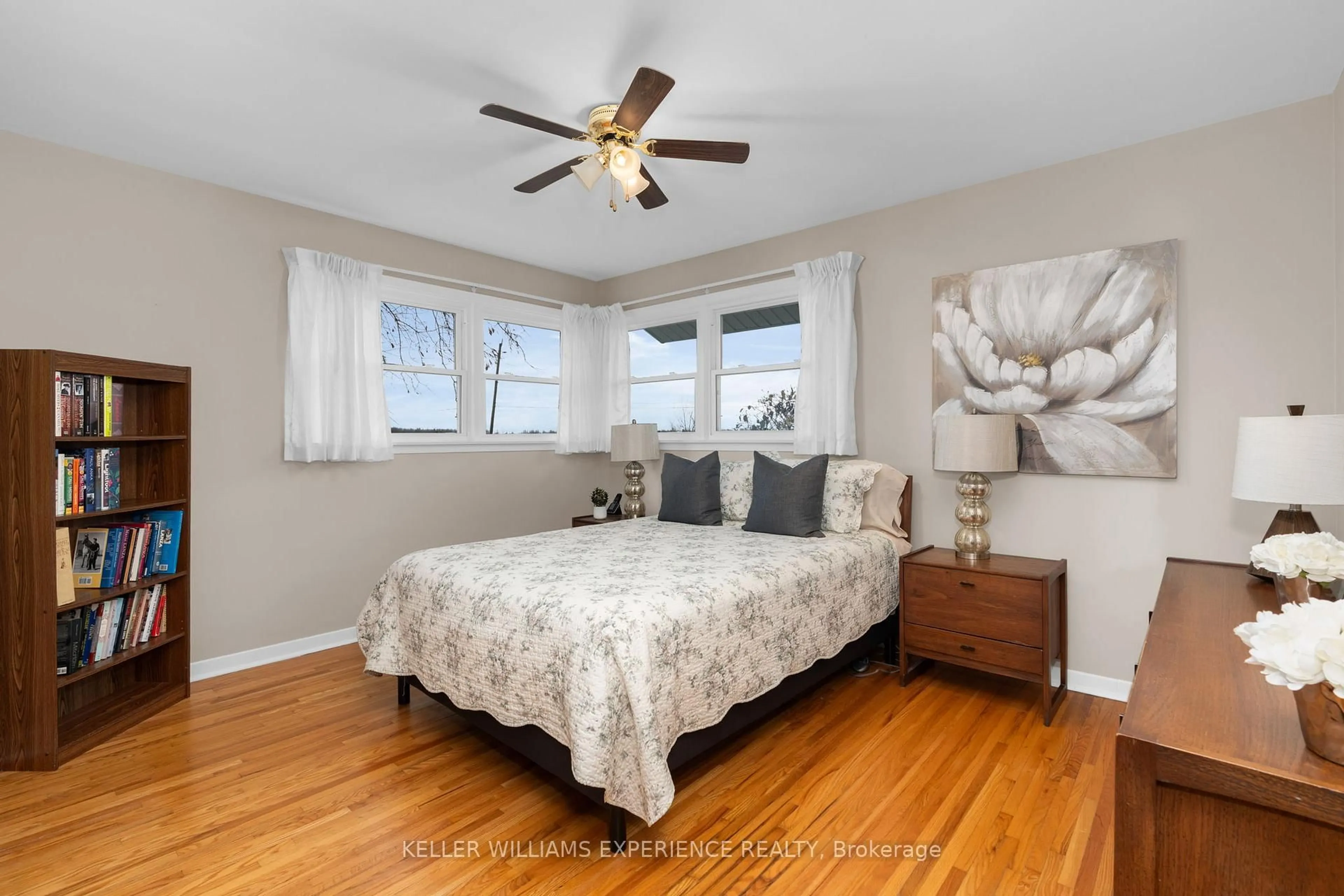 Bedroom with bed, wood/laminate floor for 5628 County Rd 27 Rd, Essa Ontario L0L 1L0