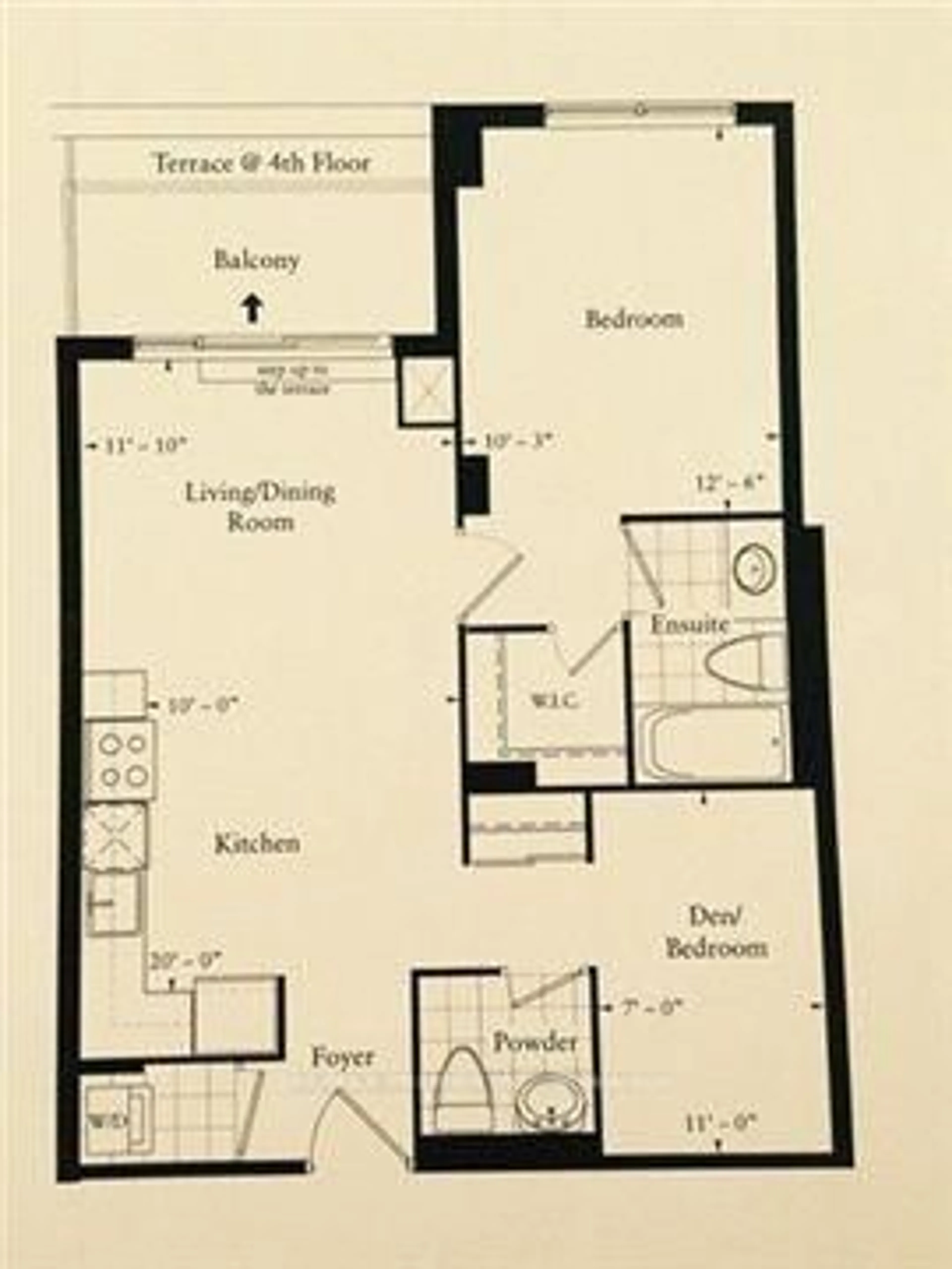 Floor plan for 7167 Yonge St #608, Markham Ontario L3T 0E1
