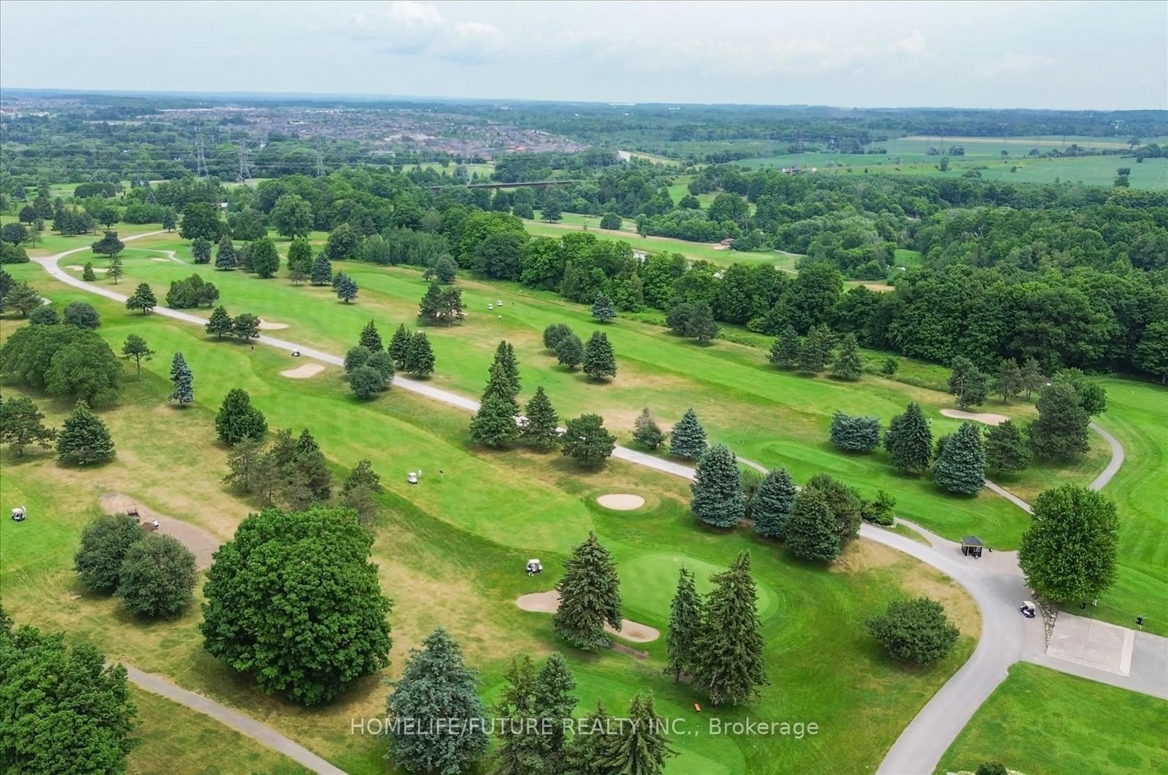 A pic from outside/outdoor area/front of a property/back of a property/a pic from drone, forest/trees view for 317 Kirkham Dr, Markham Ontario L3S 0E9