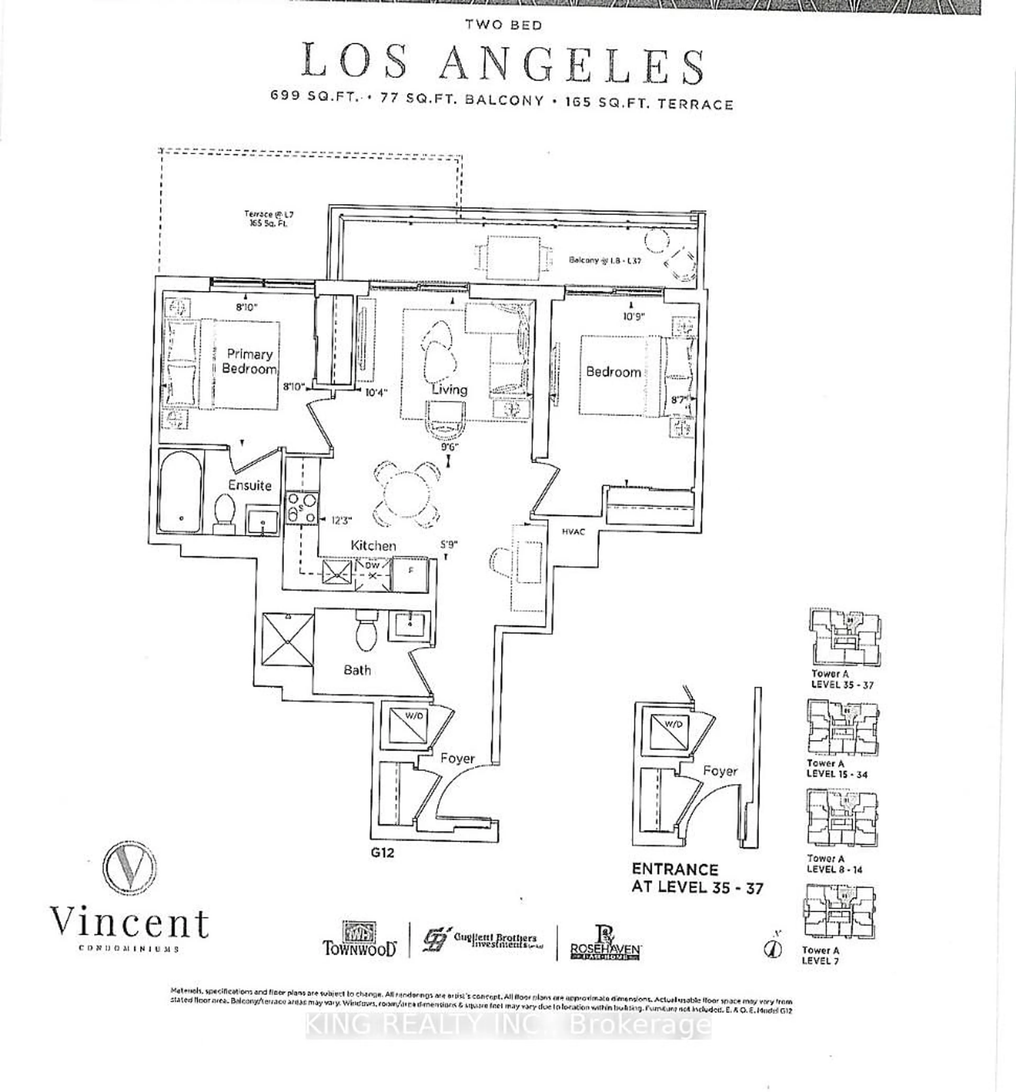 Floor plan for 2851 Hwy 7 #2701, Vaughan Ontario L4K 1W2