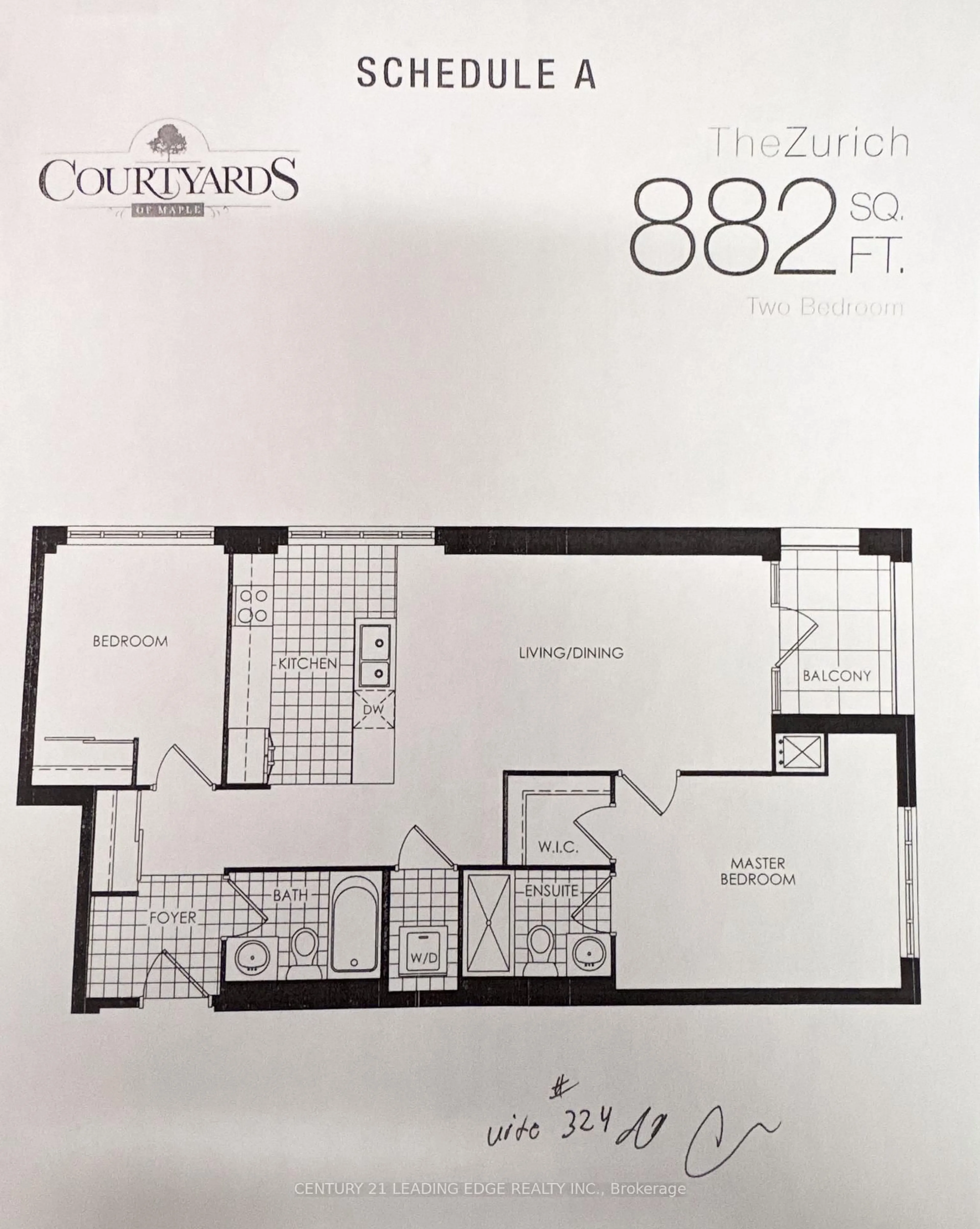 Floor plan for 2396 MAJOR MACKENZIE Dr #324, Vaughan Ontario L6A 4Y1