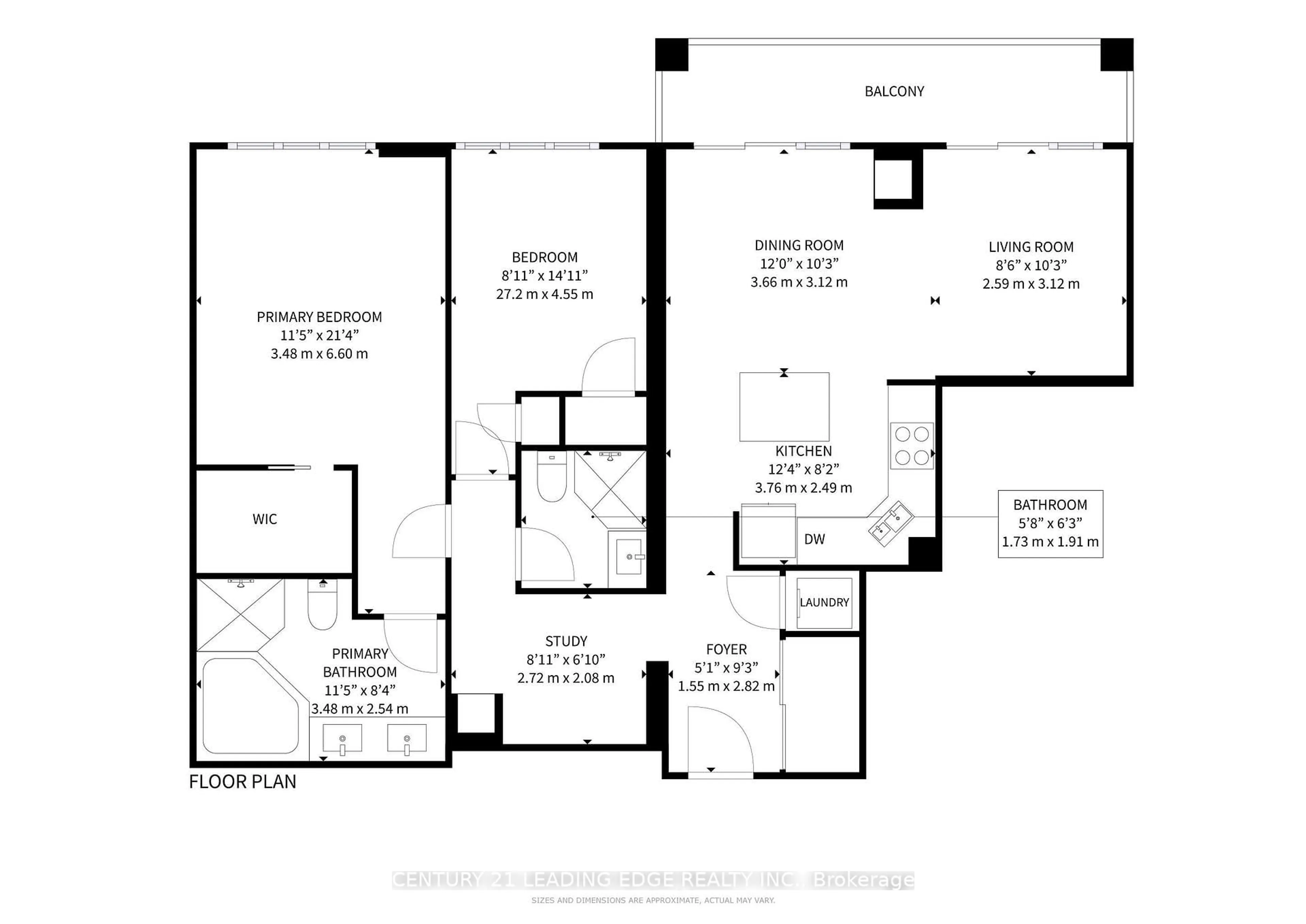 Floor plan for 68 Main St #232, Markham Ontario L3P 0N5