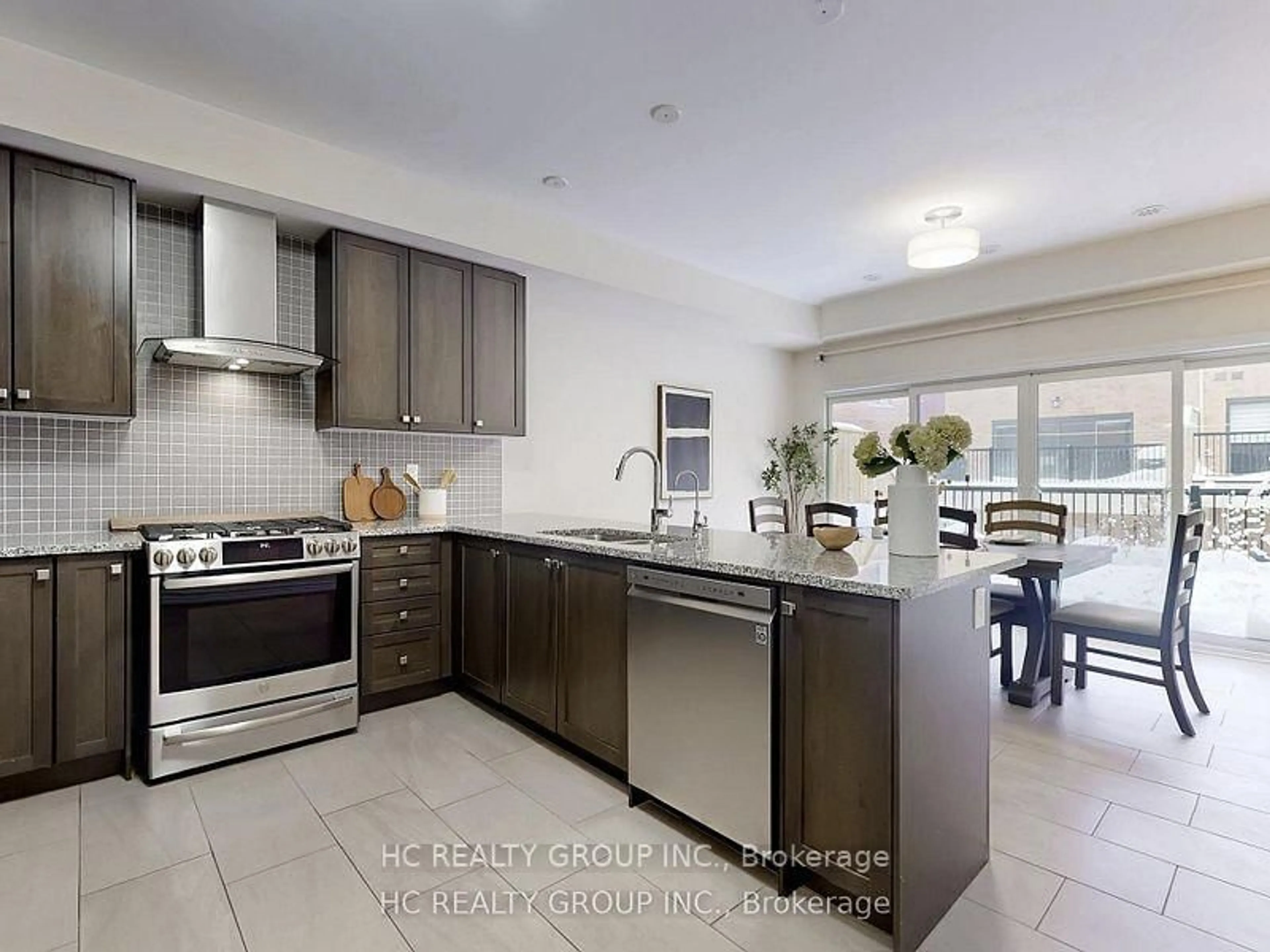 Contemporary kitchen, ceramic/tile floor for 14 Isabella Peach Dr, Markham Ontario L6C 0Z1