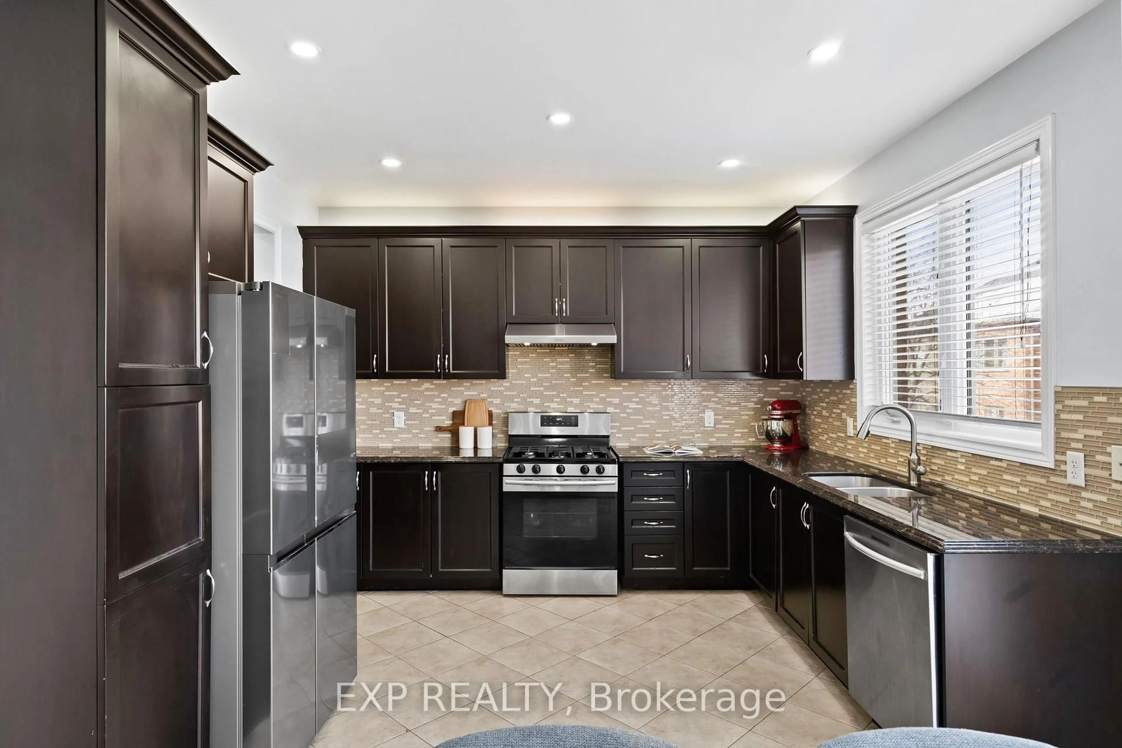 Contemporary kitchen, ceramic/tile floor for 10 Sedore St, Markham Ontario L6E 0K2