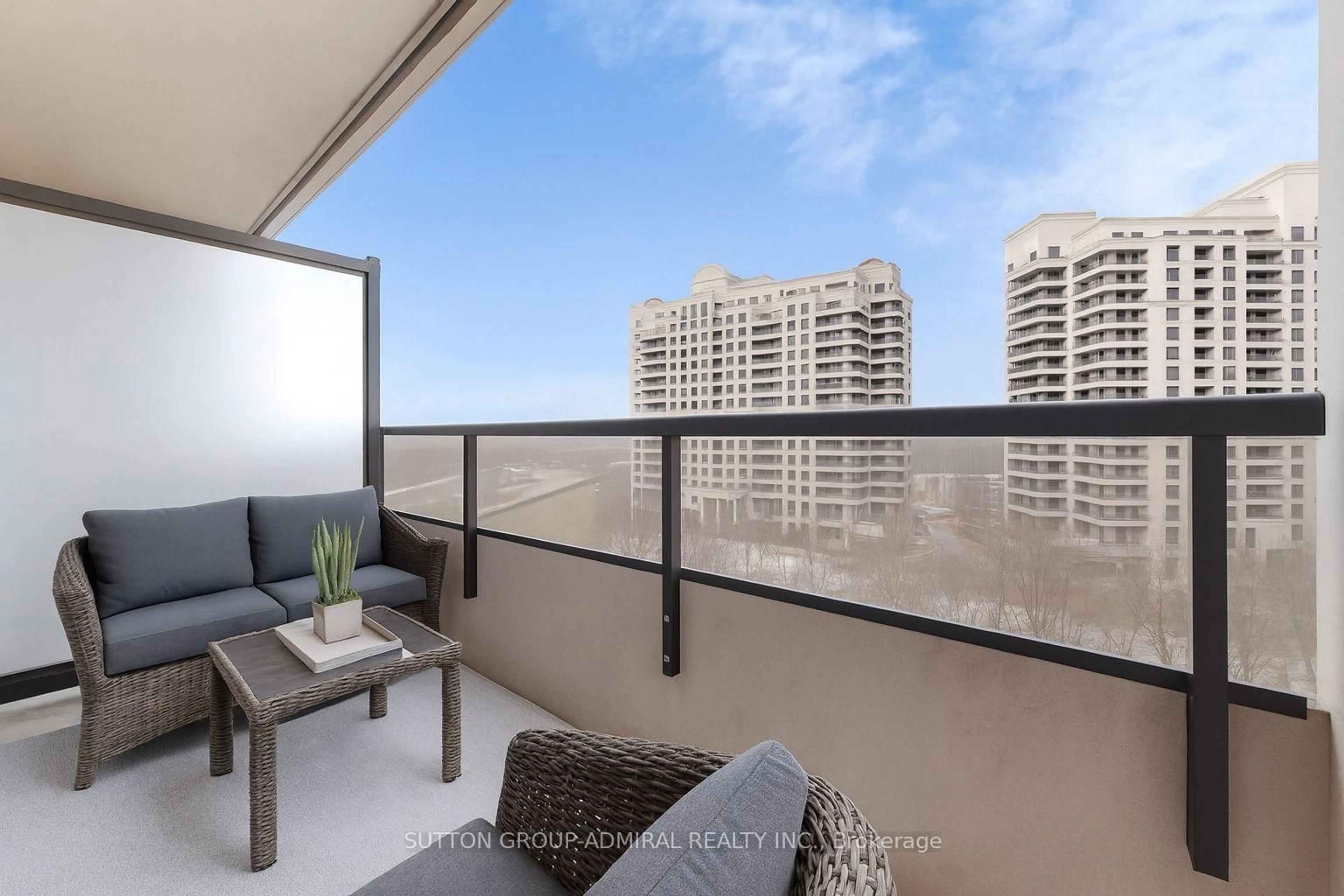 Balcony in the apartment, city buildings view from balcony for 9225 Jane St #607, Vaughan Ontario L6A 0J7