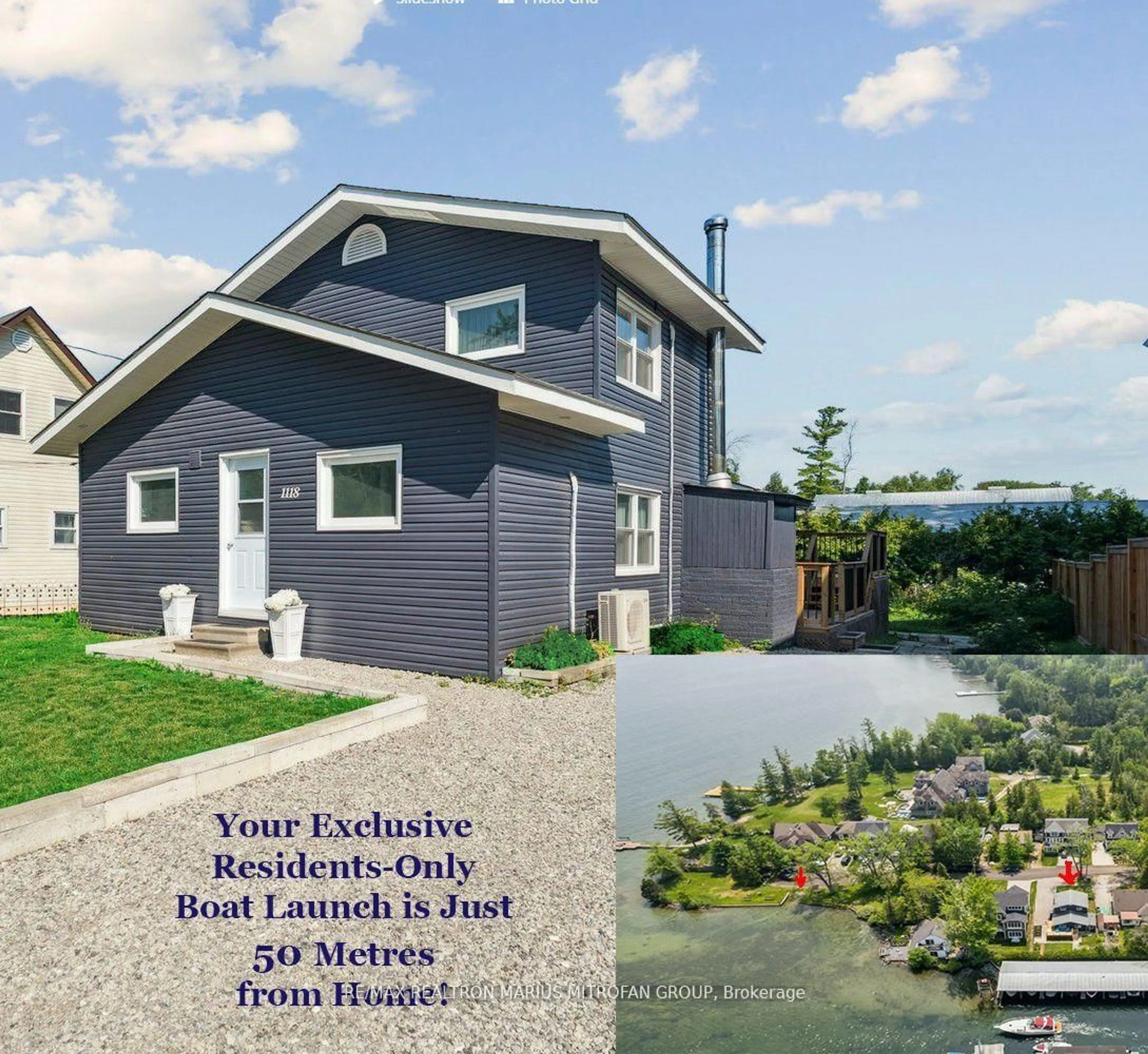 Home with vinyl exterior material, water/lake/river/ocean view for 1118 Stoney Point Rd, Innisfil Ontario L0L 1W0