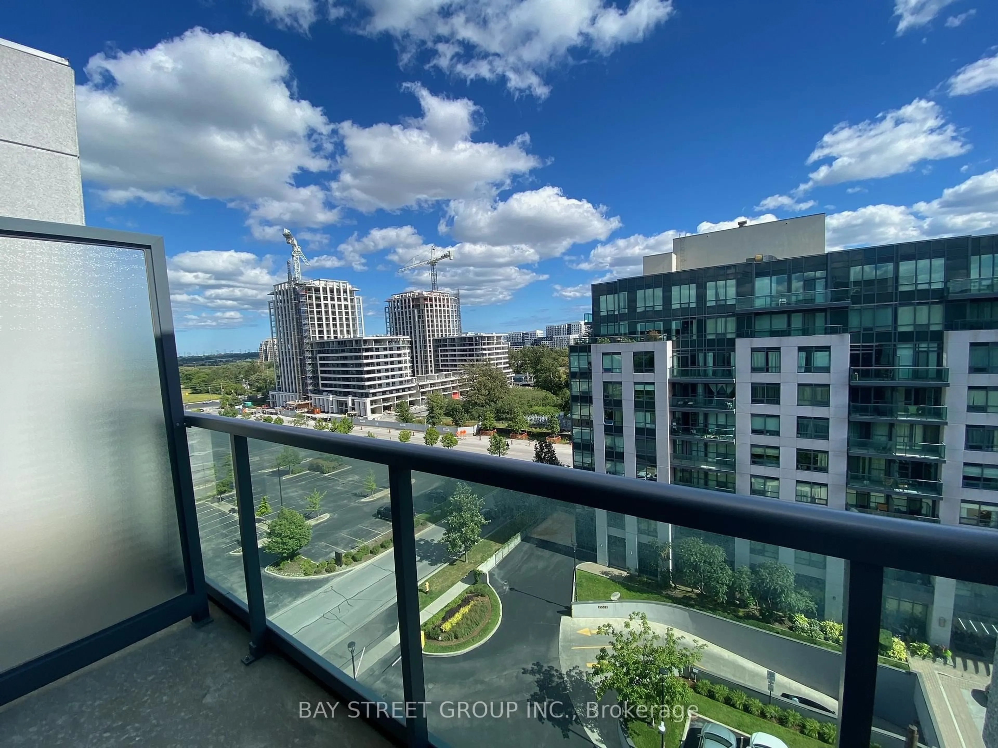 Balcony in the apartment, city buildings view from balcony for 32 Clegg Rd #PH10, Markham Ontario L6G 0B2
