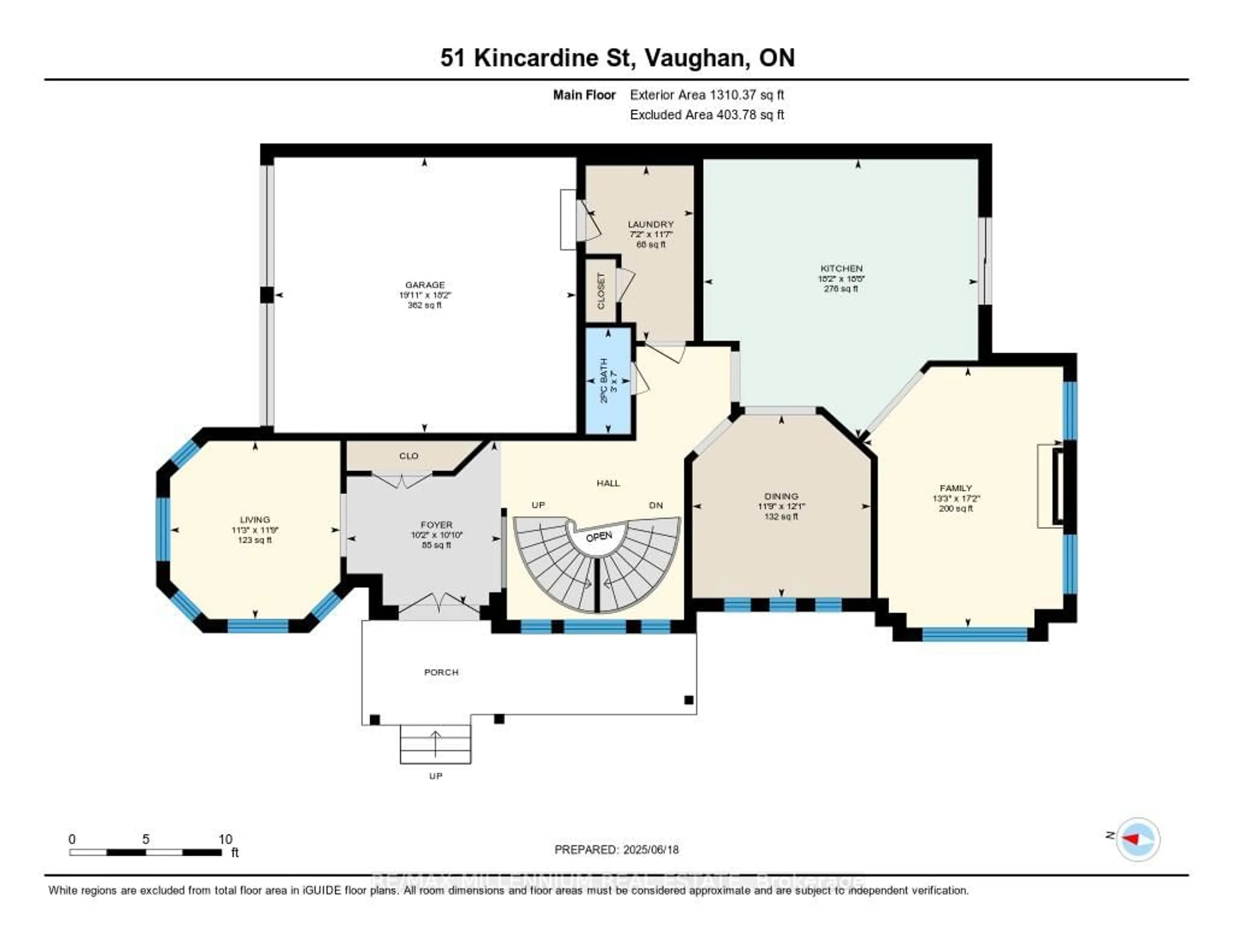 Floor plan for 51 Kincardine St, Vaughan Ontario L4H 4H7