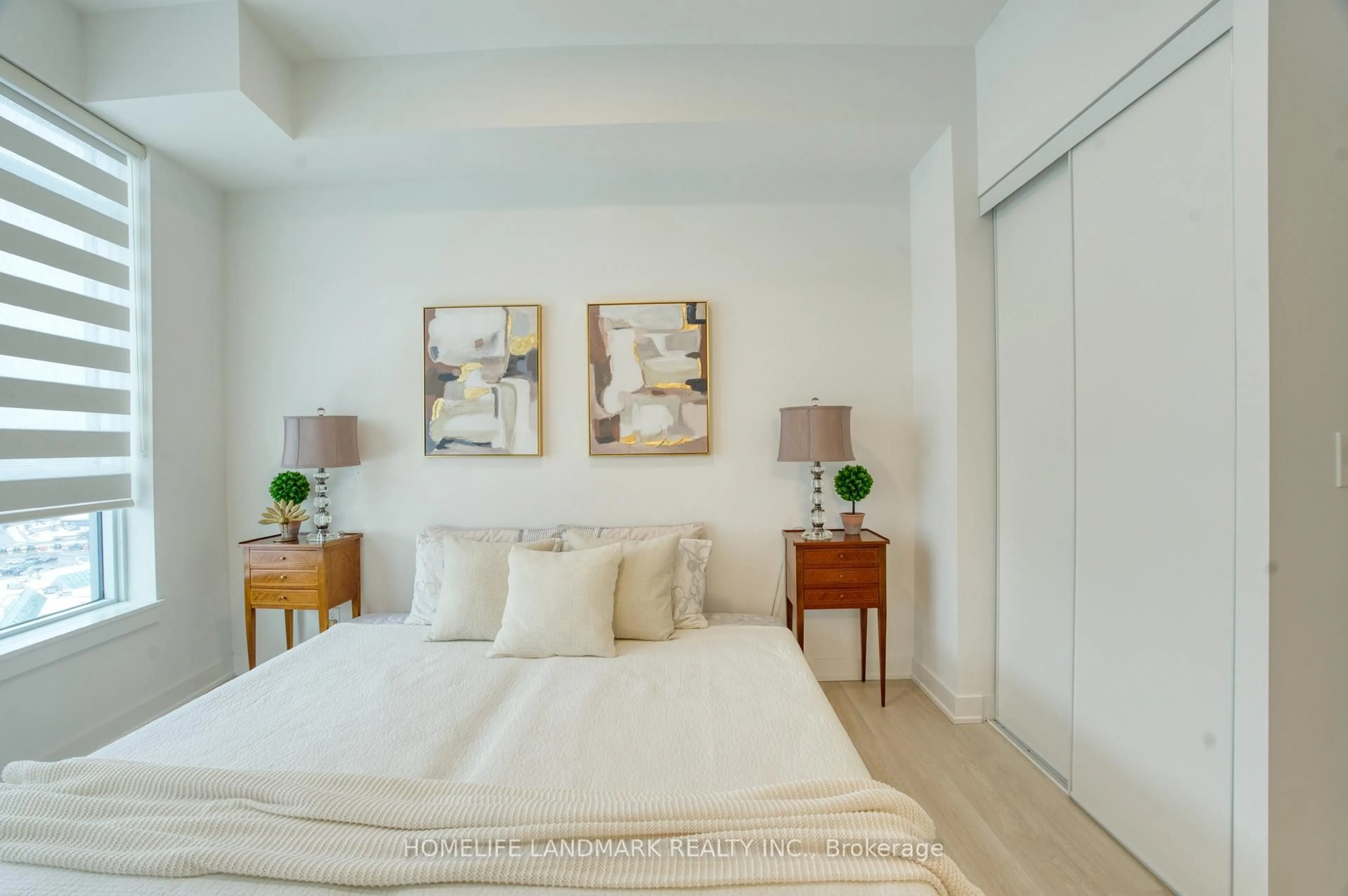 Bedroom with bed, unknown for 50 Upper Mall Way #B1505, Vaughan Ontario L4J 0L8