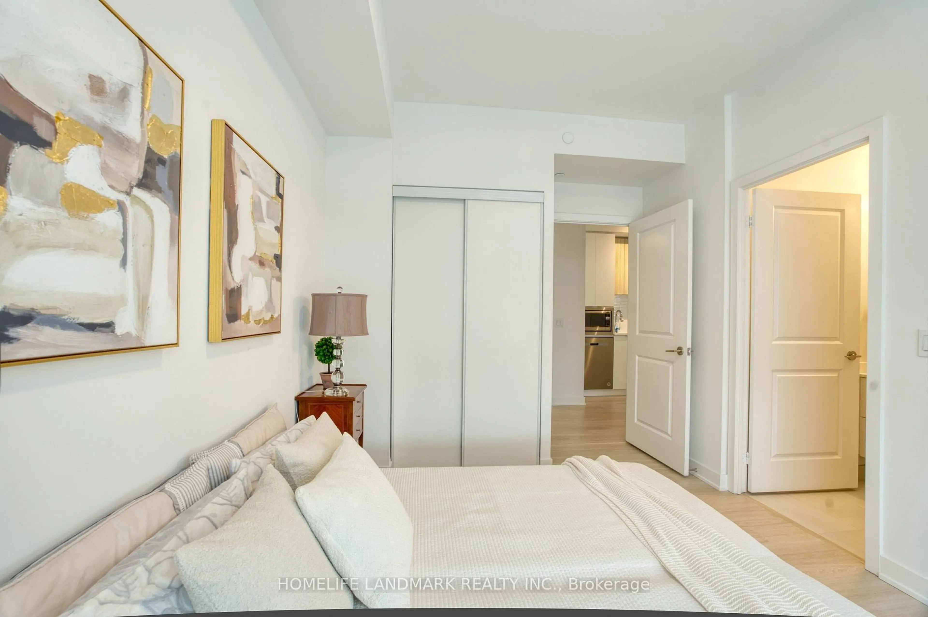 Bedroom with bed, unknown for 50 Upper Mall Way #B1505, Vaughan Ontario L4J 0L8