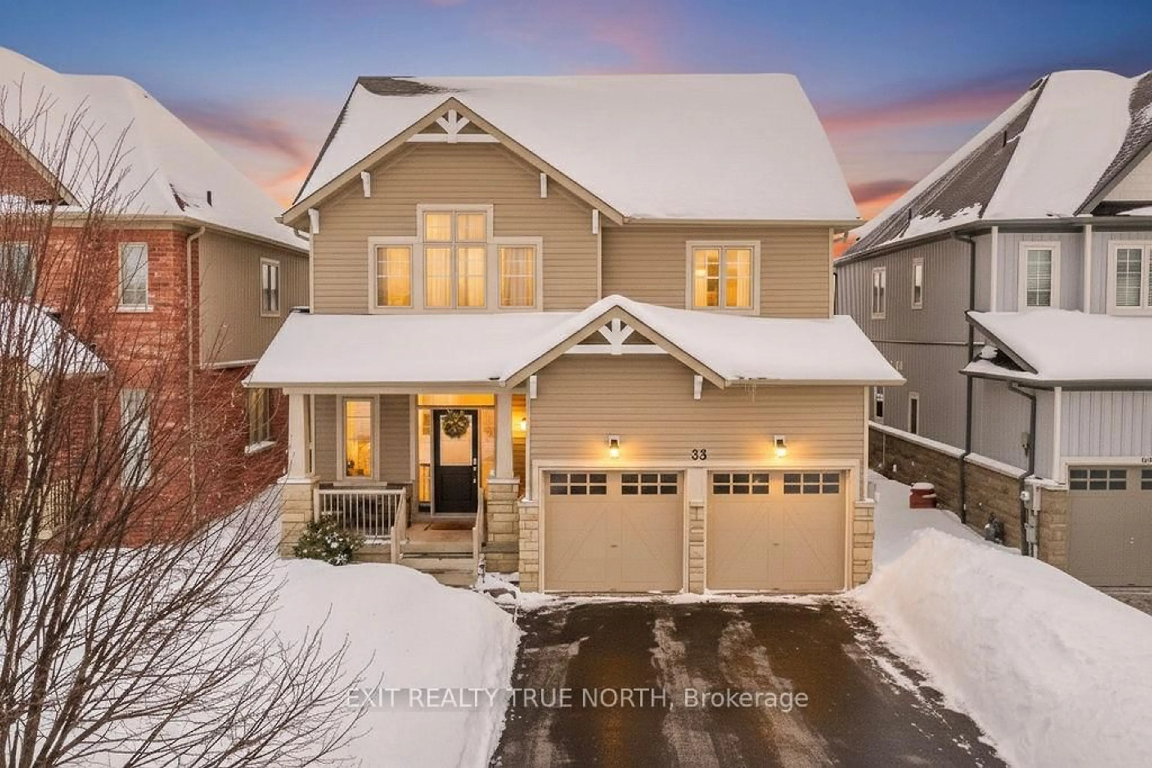 Home with brick exterior material, street for 33 Battalion Dr, Essa Ontario L3W 0B3