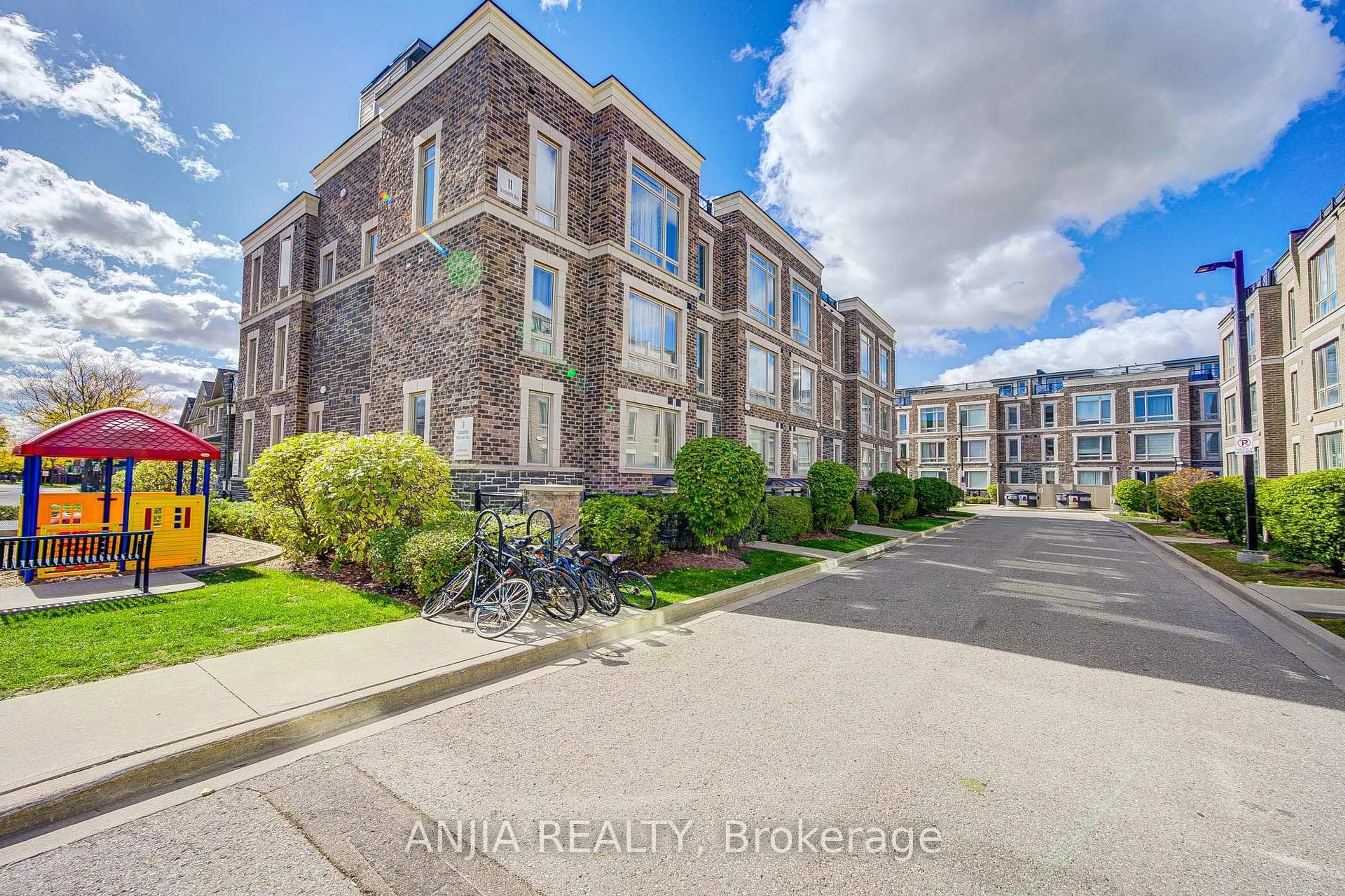 A pic from outside/outdoor area/front of a property/back of a property/a pic from drone, street for 11 Dunsheath Way #1205, Markham Ontario L6B 1N3
