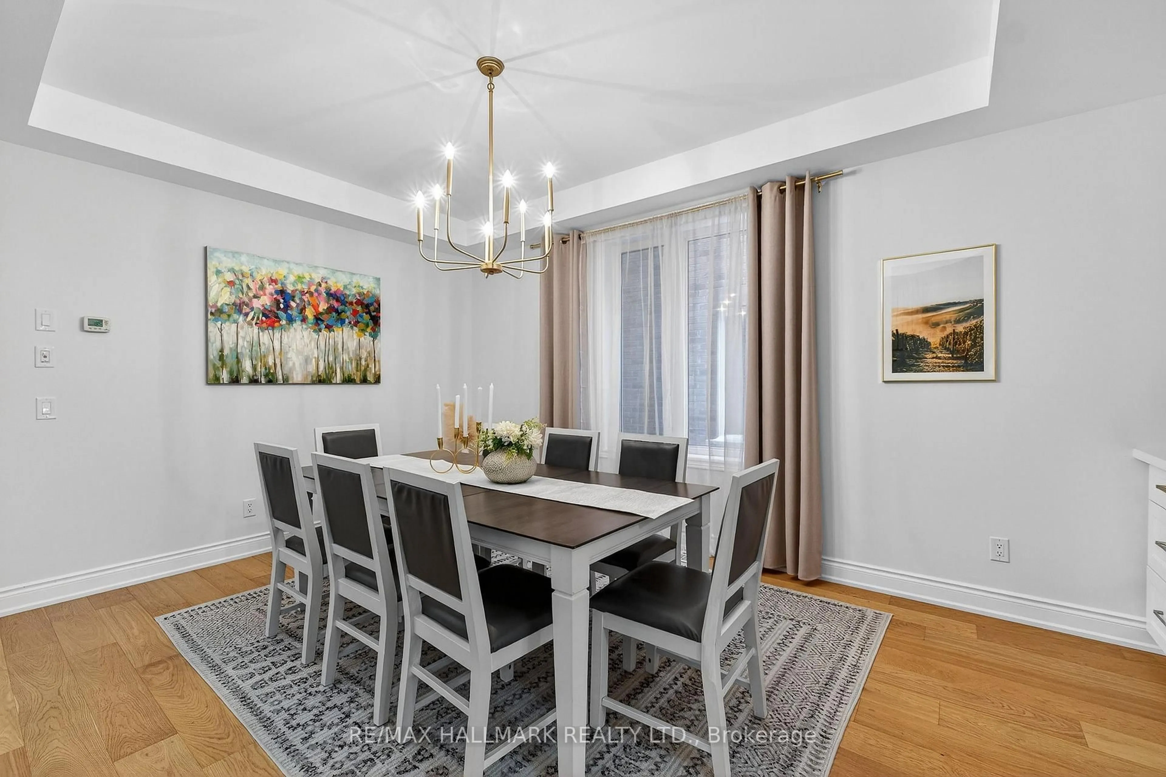 Dining room, wood/laminate floor for 23 Wardlaw Pl, Vaughan Ontario L4H 0Z5