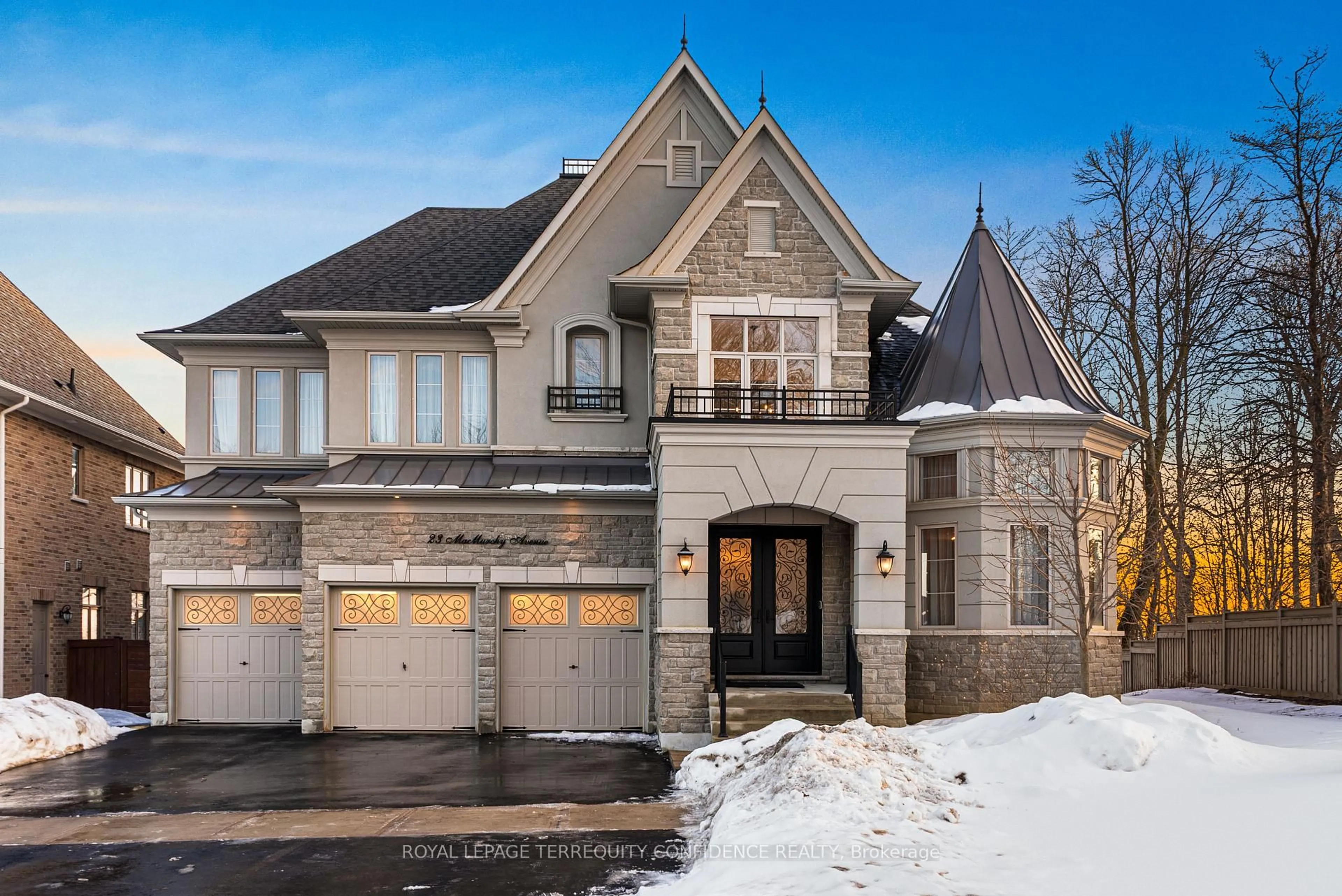 Home with brick exterior material, street for 23 Macmurchy Ave, King Ontario L0J 1C0