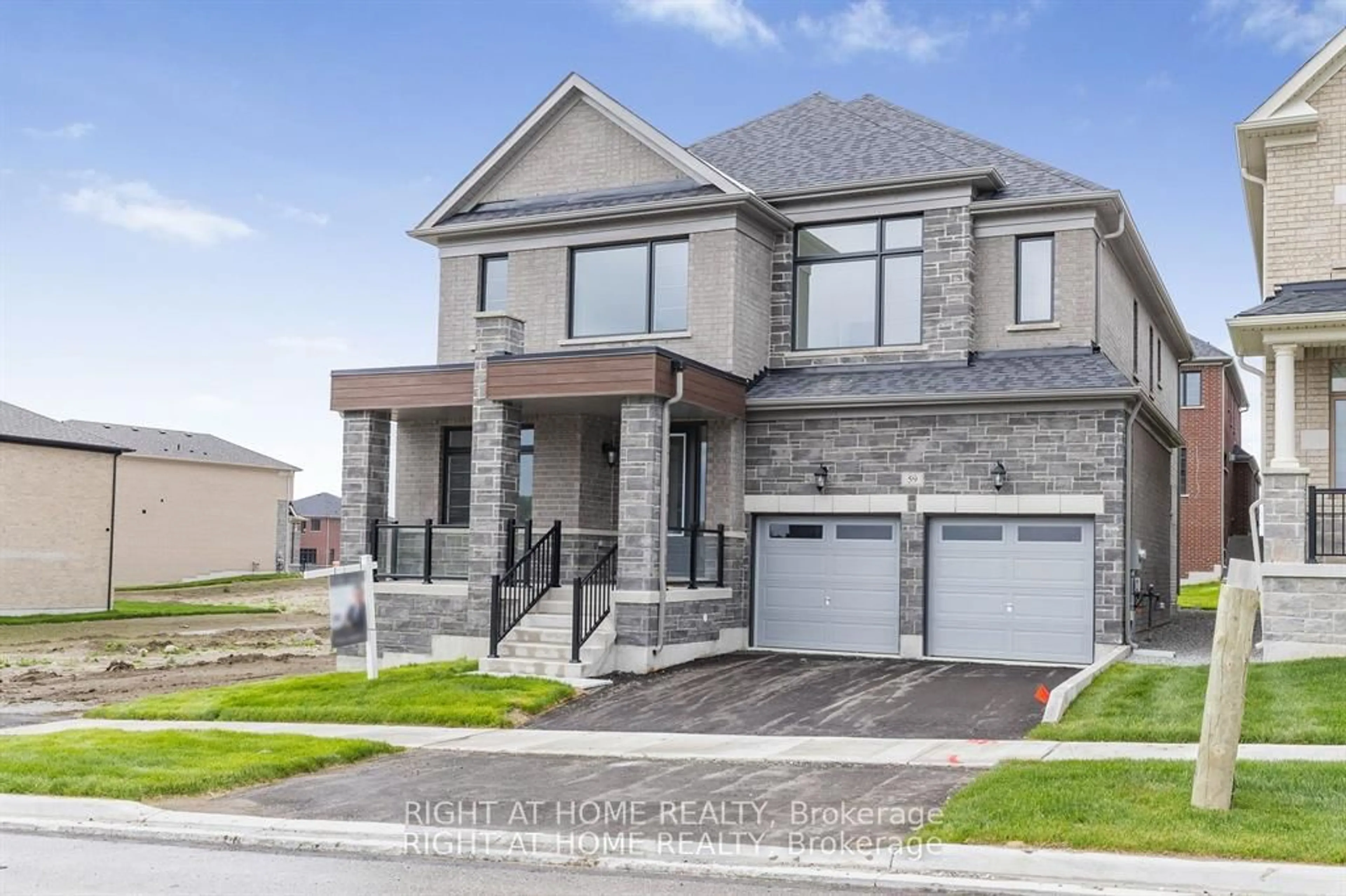 Home with brick exterior material, street for 59 Cunningham Dr, Bradford West Gwillimbury Ontario L0G 1B0