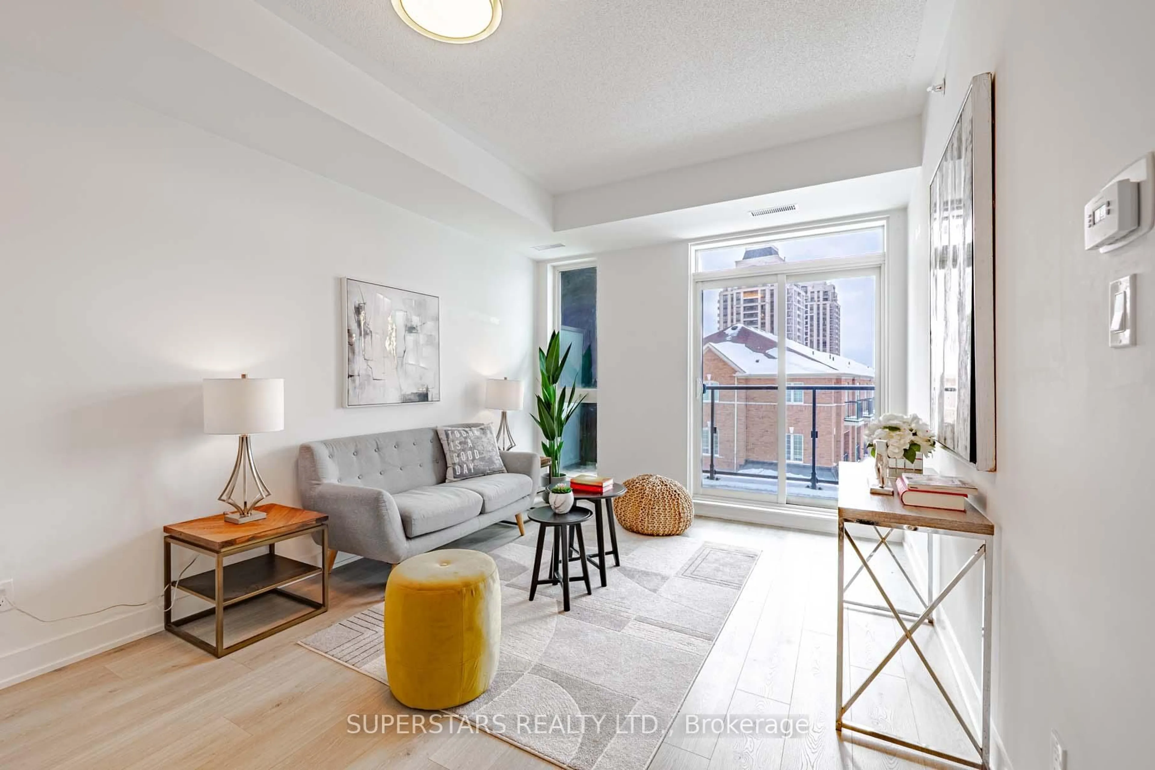 Living room with furniture, unknown for 1 Climo Lane #308, Markham Ontario L6E 0V8