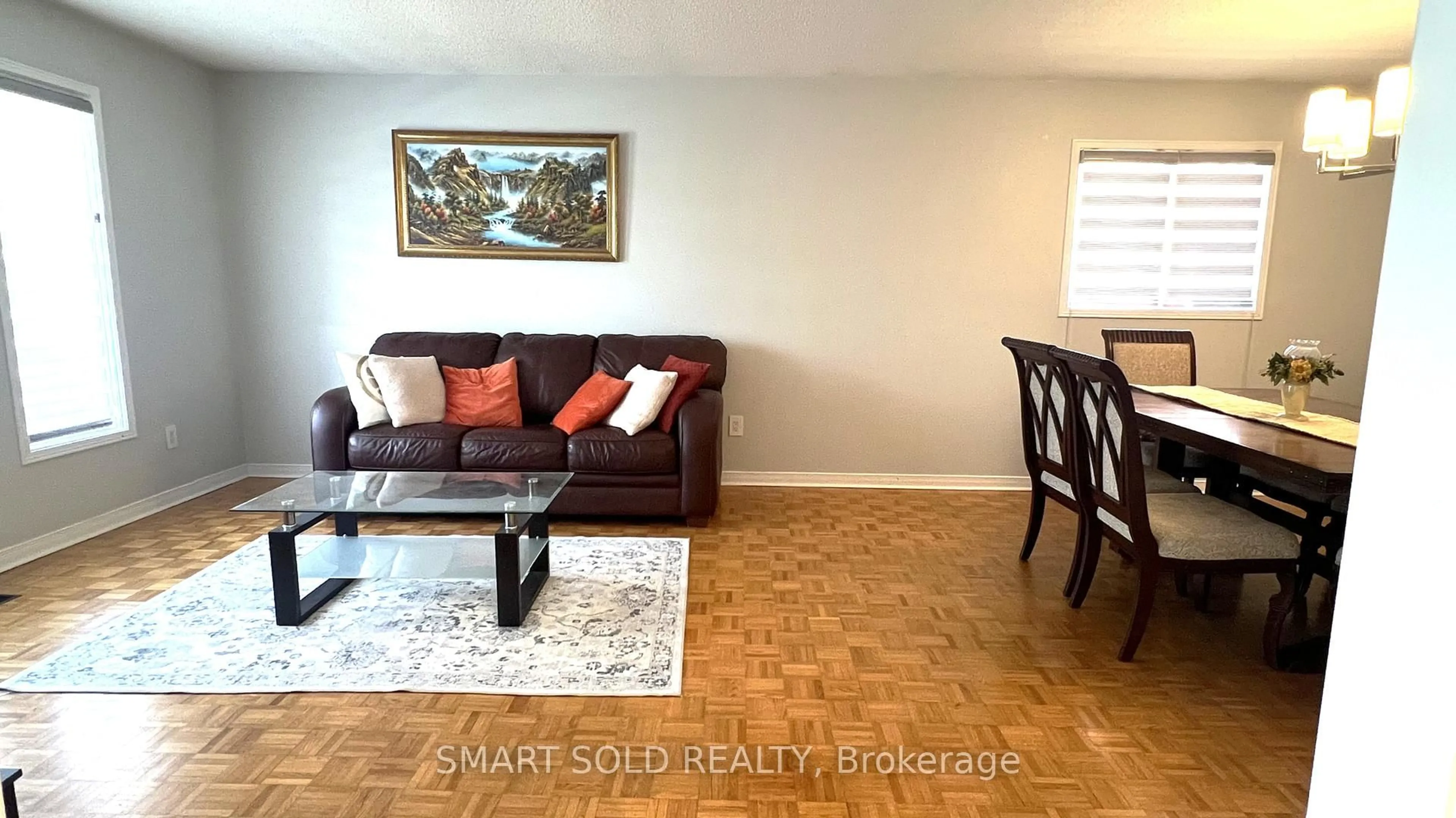 Living room with furniture, wood/laminate floor for 148 Castlehill Rd, Vaughan Ontario L6A 1N7