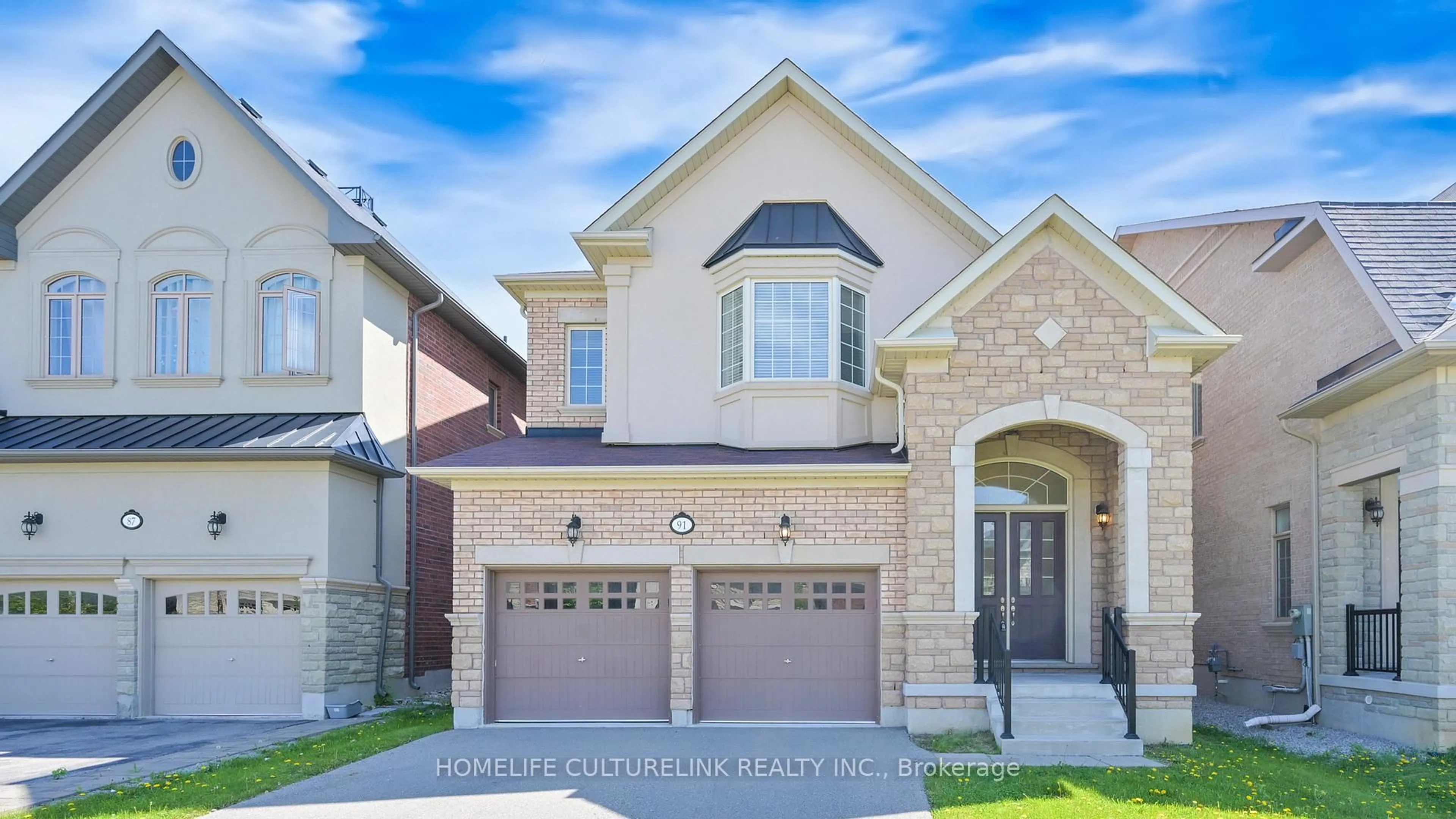 Home with brick exterior material, street for 91 Chaiwood Crt, Vaughan Ontario L6A 0Z9
