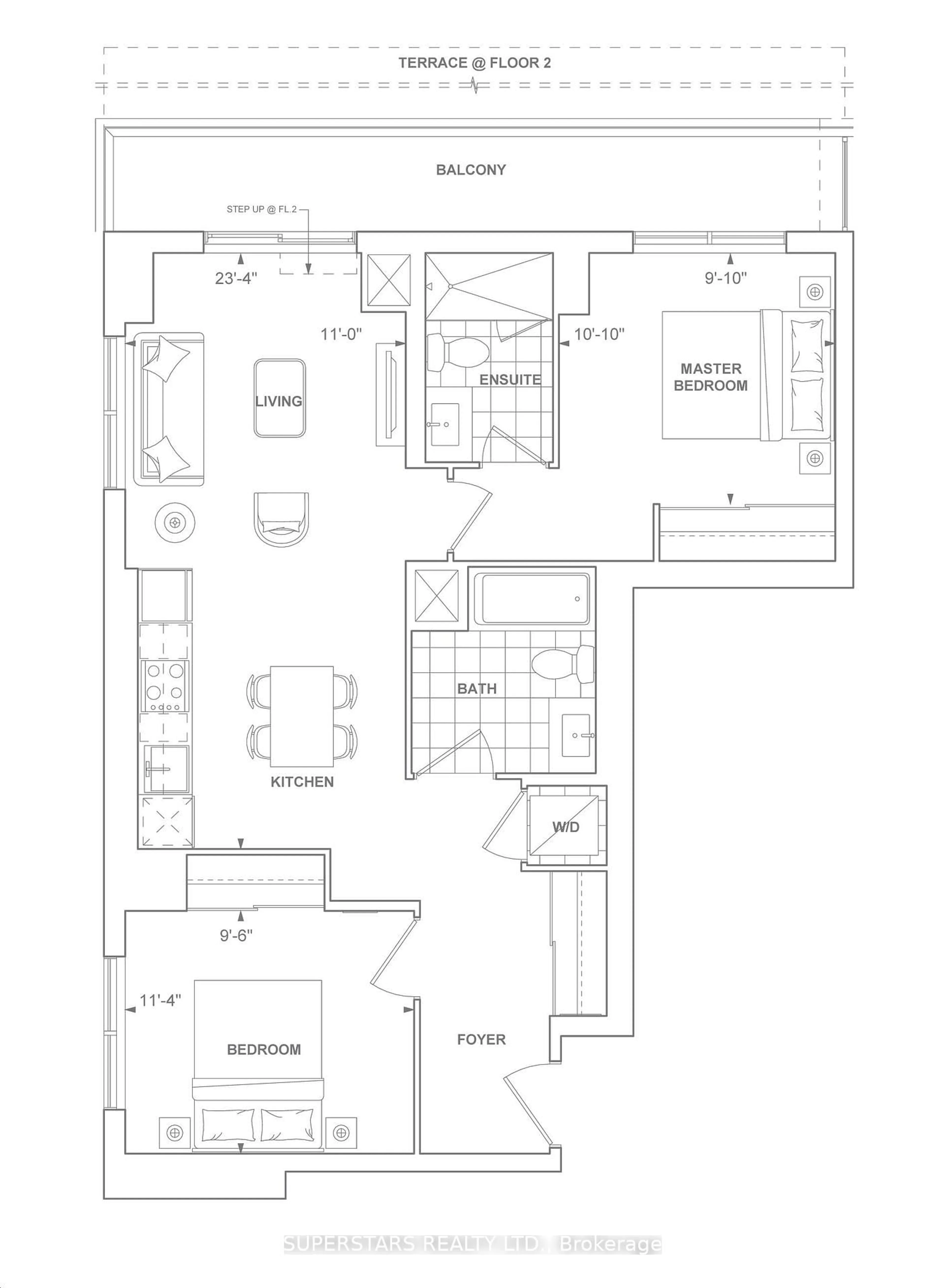 Floor plan for 9763 Markham Rd #A1110, Markham Ontario L6E 0W4