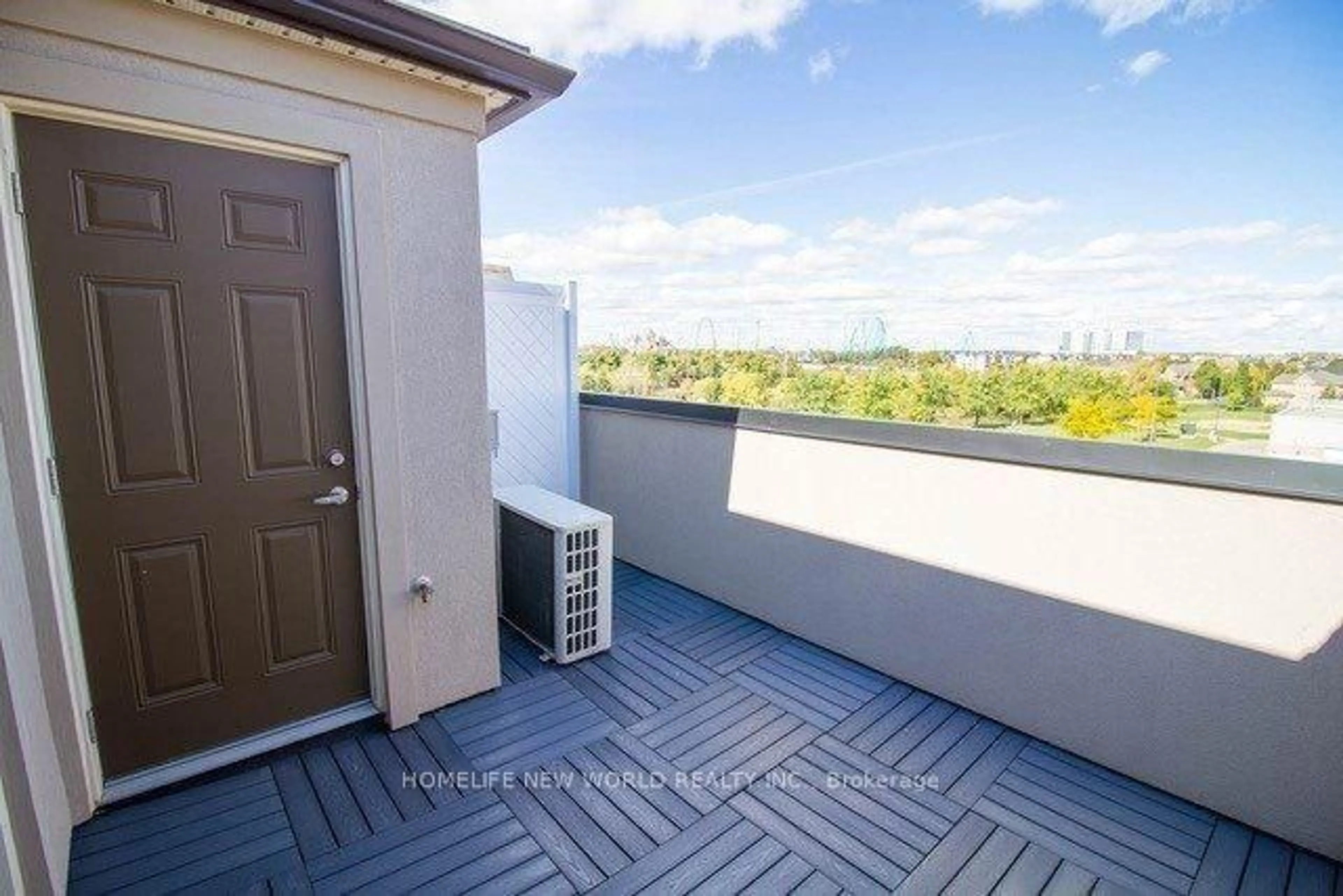 Balcony in the apartment, city buildings view from balcony for 181 Parktree Dr #29, Vaughan Ontario L6A 5B1