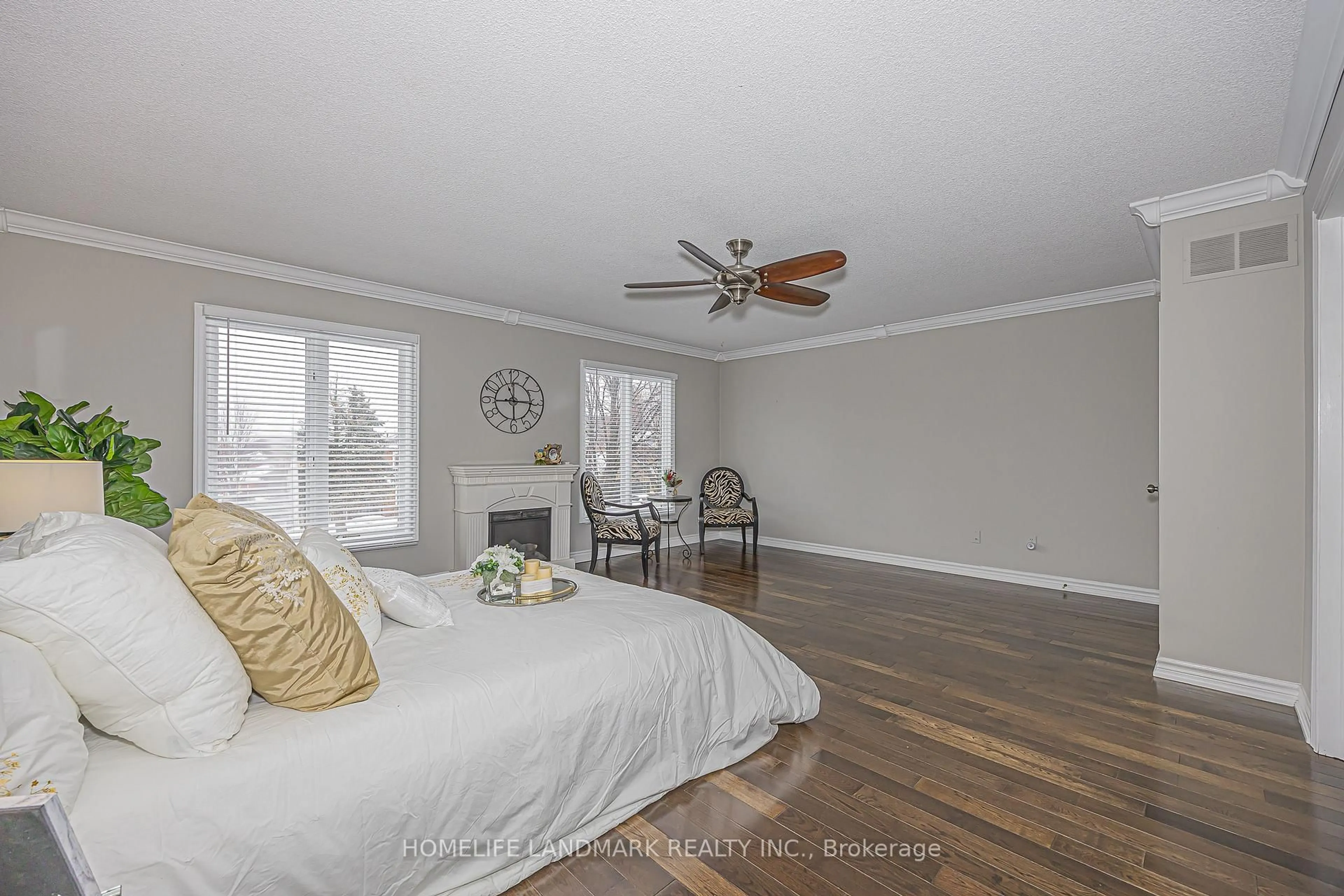 Bedroom with bed, wood/laminate floor for 246 Jelley Ave, Newmarket Ontario L3X 1S6