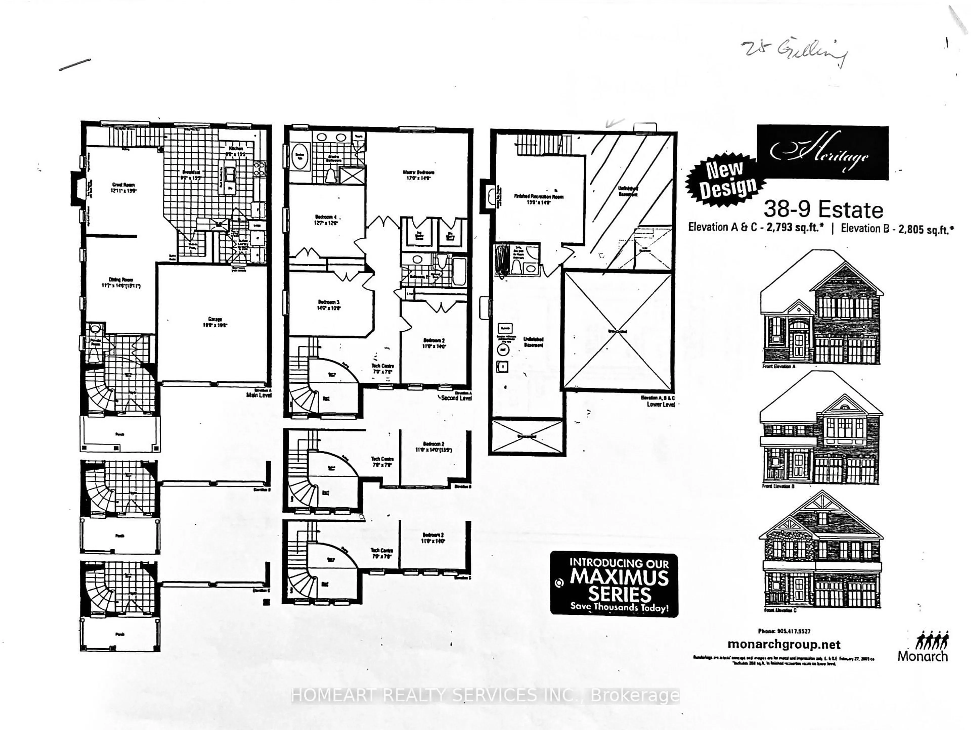 Floor plan for 25 Gillings St, Markham Ontario L6C 0G3