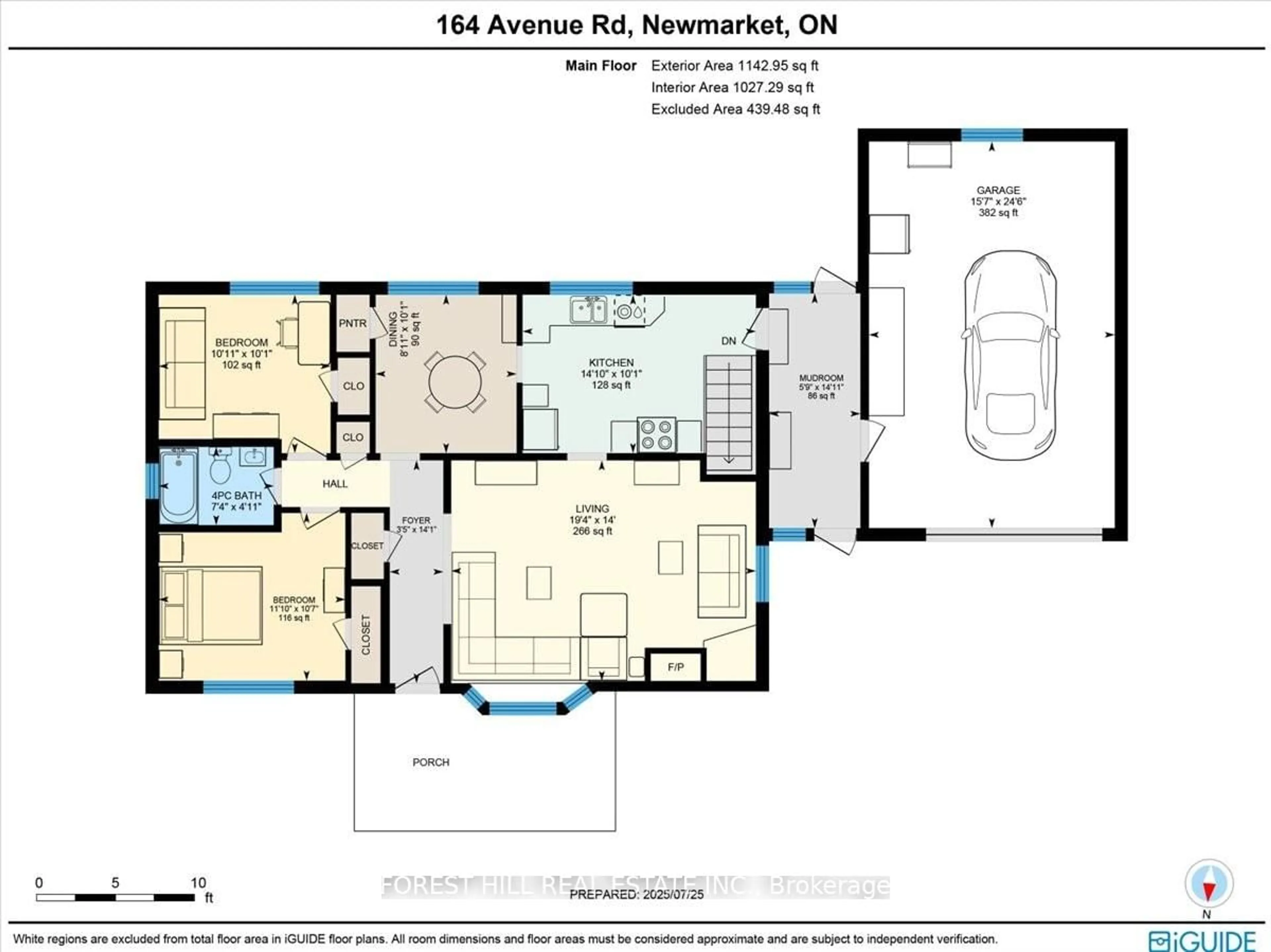 Floor plan for 164 Avenue Rd, Newmarket Ontario L3Y 1N4