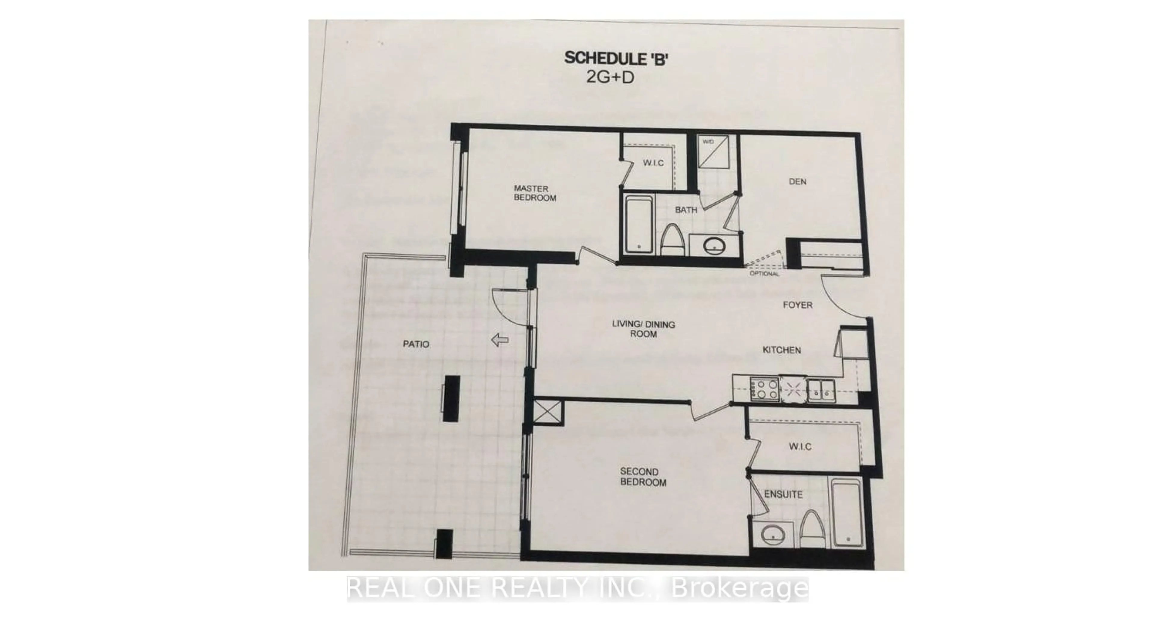 Floor plan for 268 Buchanan Dr #111W, Markham Ontario L3R 8G9