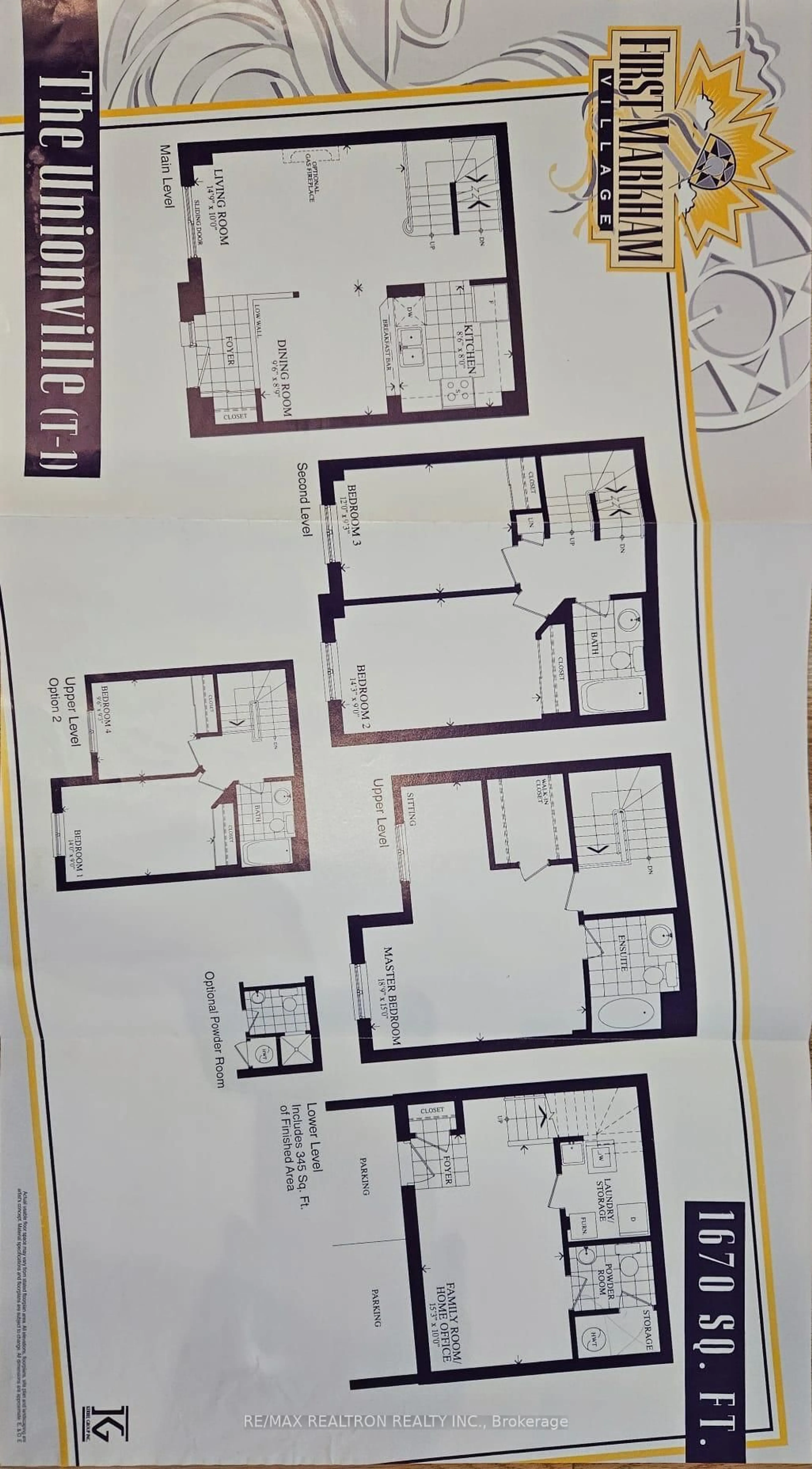 Floor plan for 2 Alpen Way #3, Markham Ontario L3R 4G1