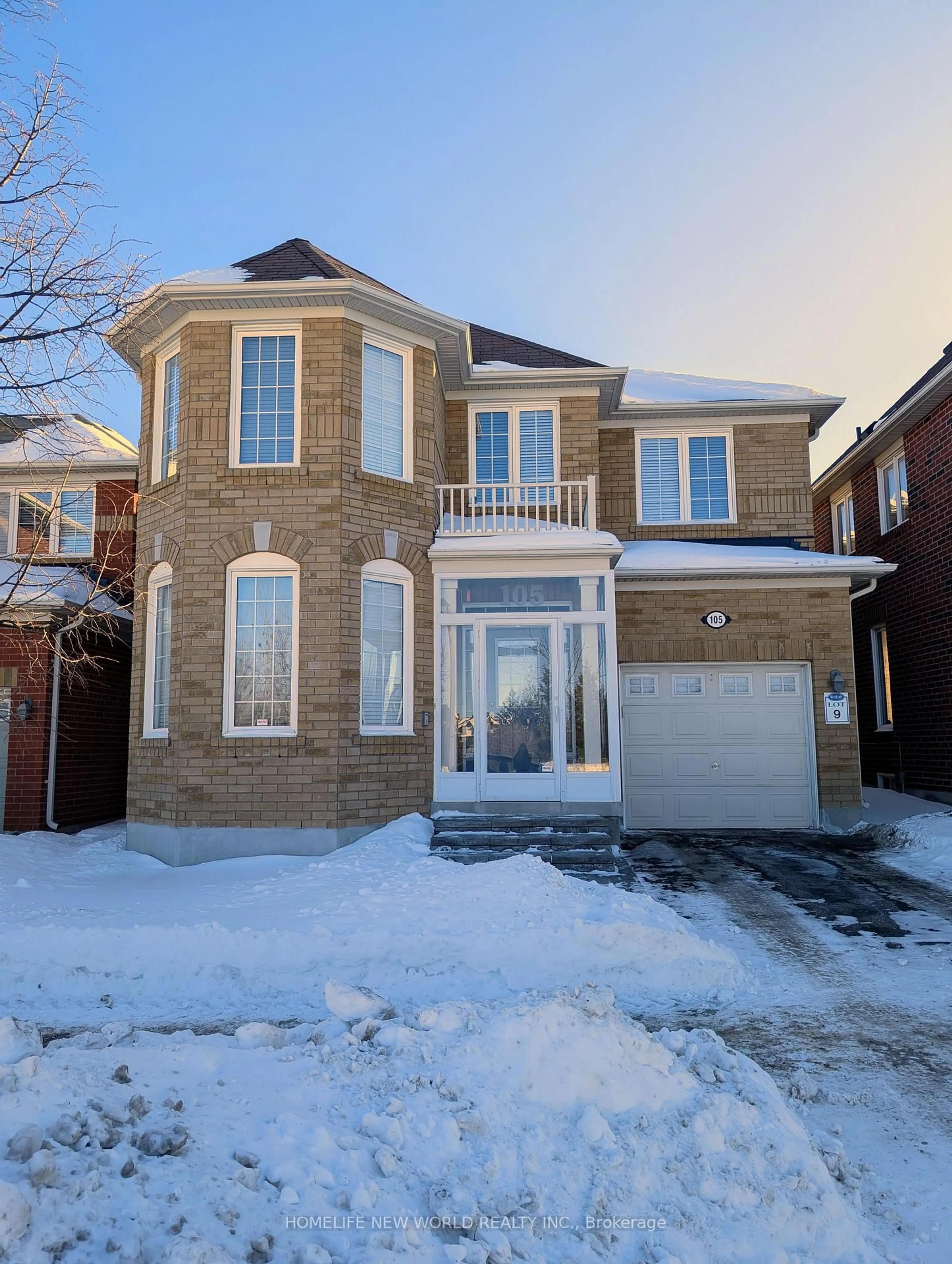 Home with brick exterior material, street for 105 James Parrott Ave, Markham Ontario L6E 2B3