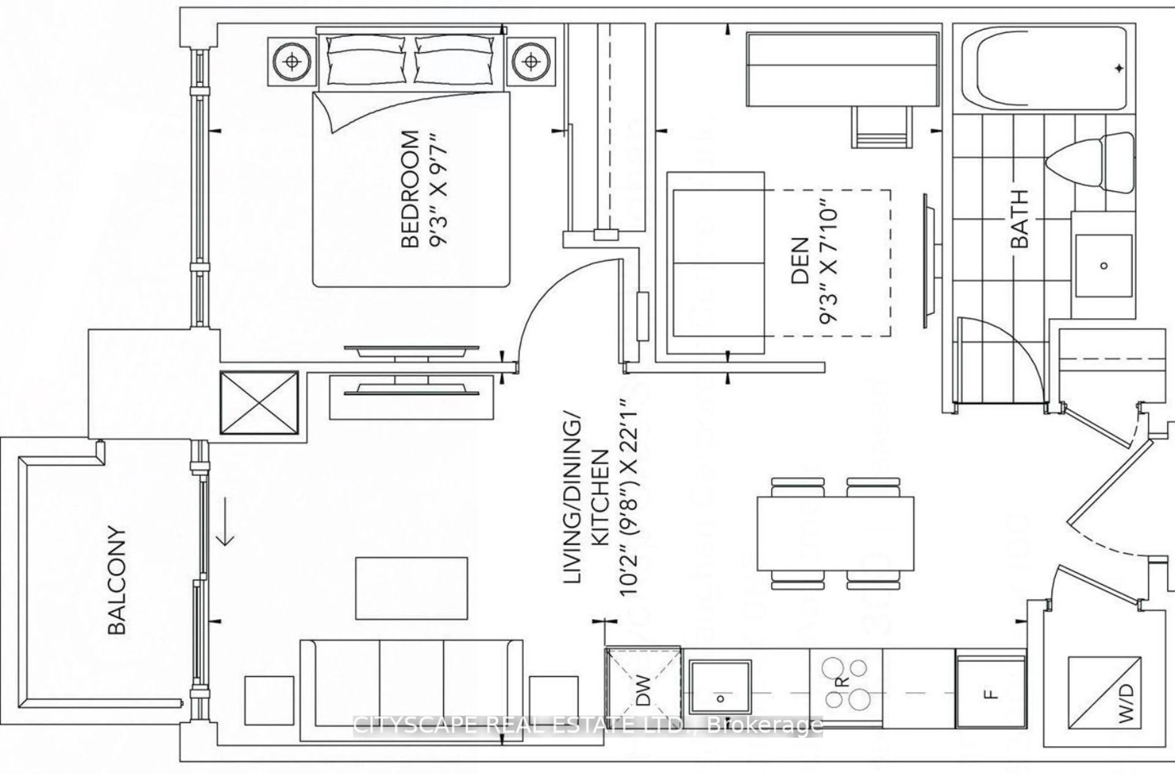 Floor plan for 60 Honeycrisp Cres #210, Vaughan Ontario L4K 0N5