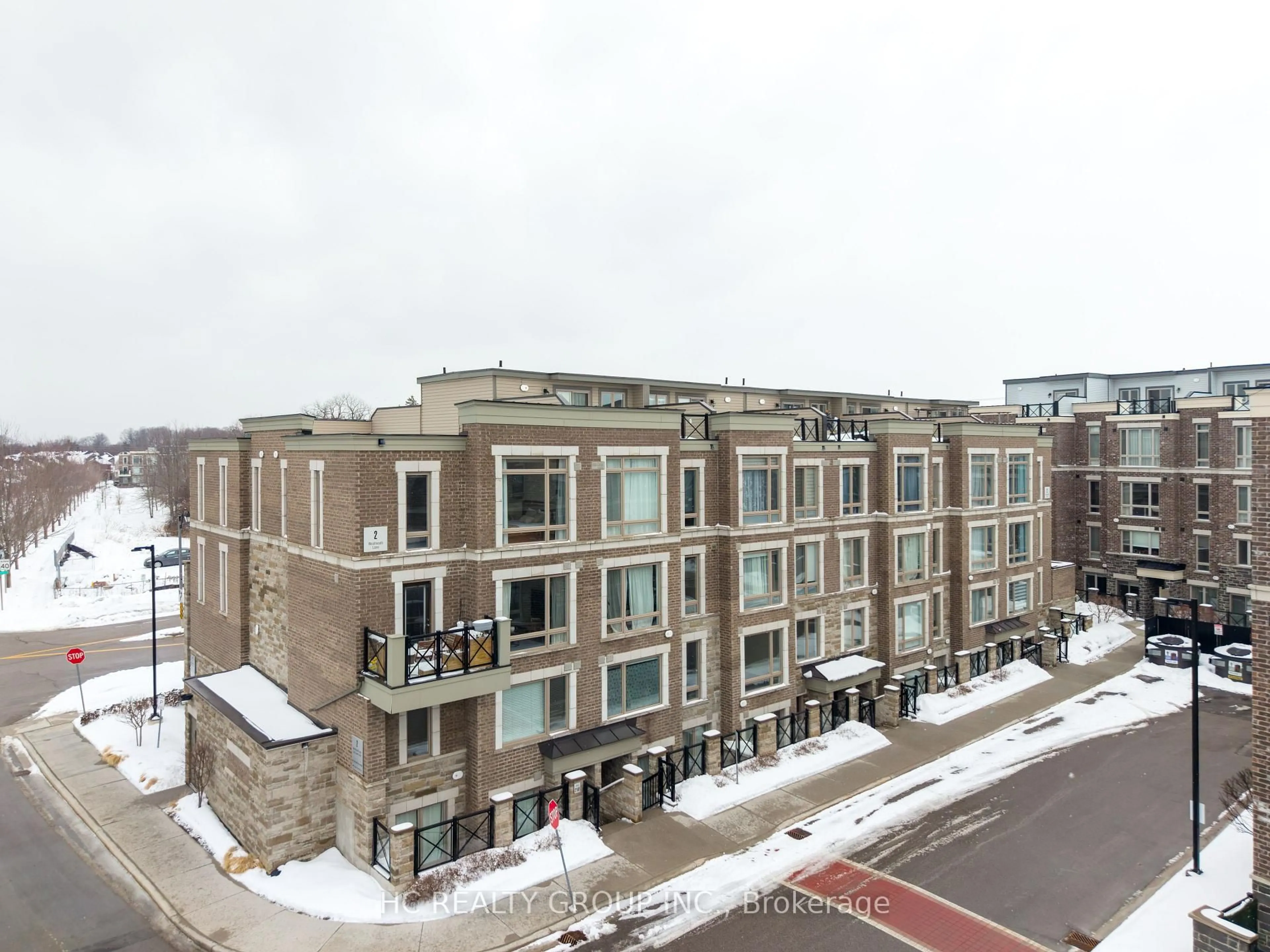 A pic from outside/outdoor area/front of a property/back of a property/a pic from drone, city buildings view from balcony for 2 Westmeath Lane #2104, Markham Ontario L6B 1N5