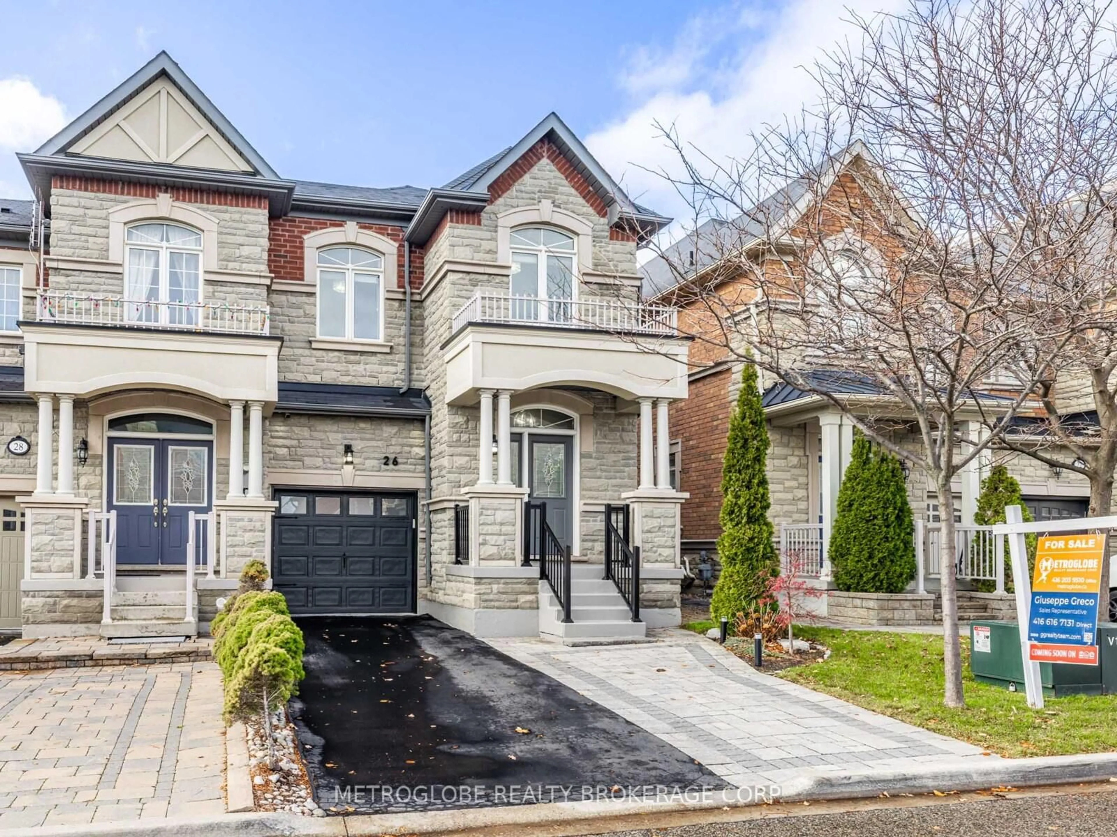 Home with brick exterior material, street for 26 Spruce Pine Cres, Vaughan Ontario L6A 4T3