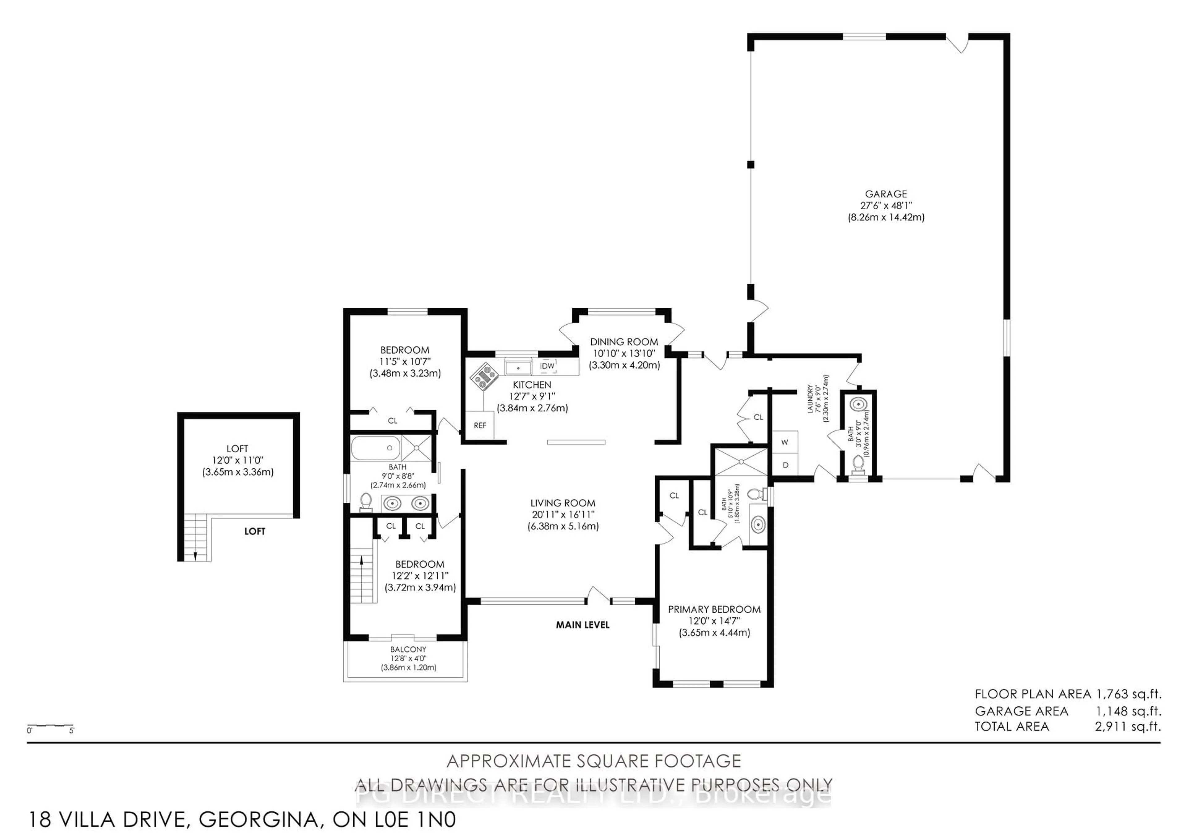 Floor plan for 18 Villa Dr, Georgina Ontario L0E 1N0