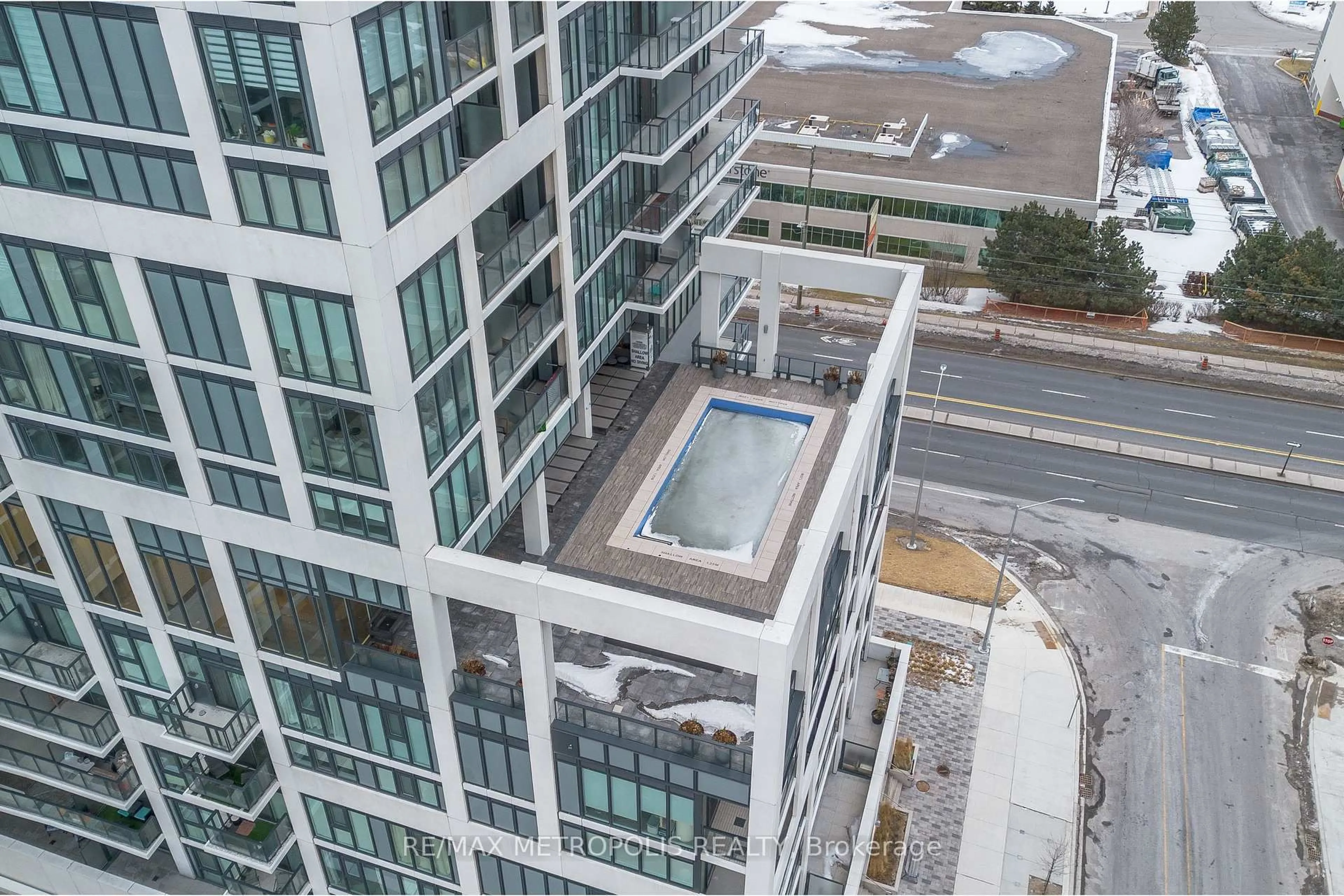 A pic from outside/outdoor area/front of a property/back of a property/a pic from drone, city buildings view from balcony for 9000 Jane St #1214, Vaughan Ontario L4K 0M6