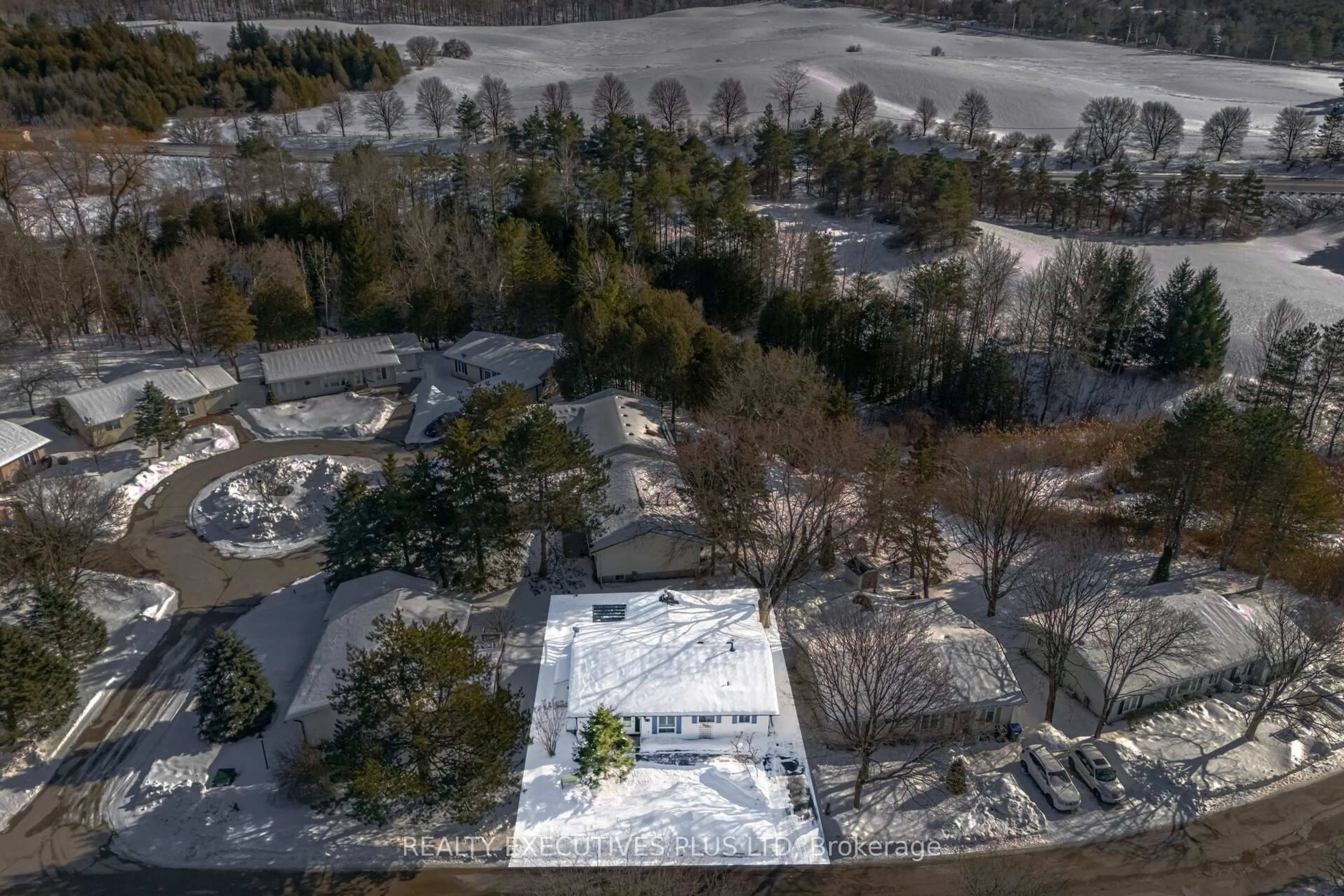 A pic from outside/outdoor area/front of a property/back of a property/a pic from drone, forest/trees view for 5 Tecumseth Pines Dr, New Tecumseth Ontario L0G 1W0